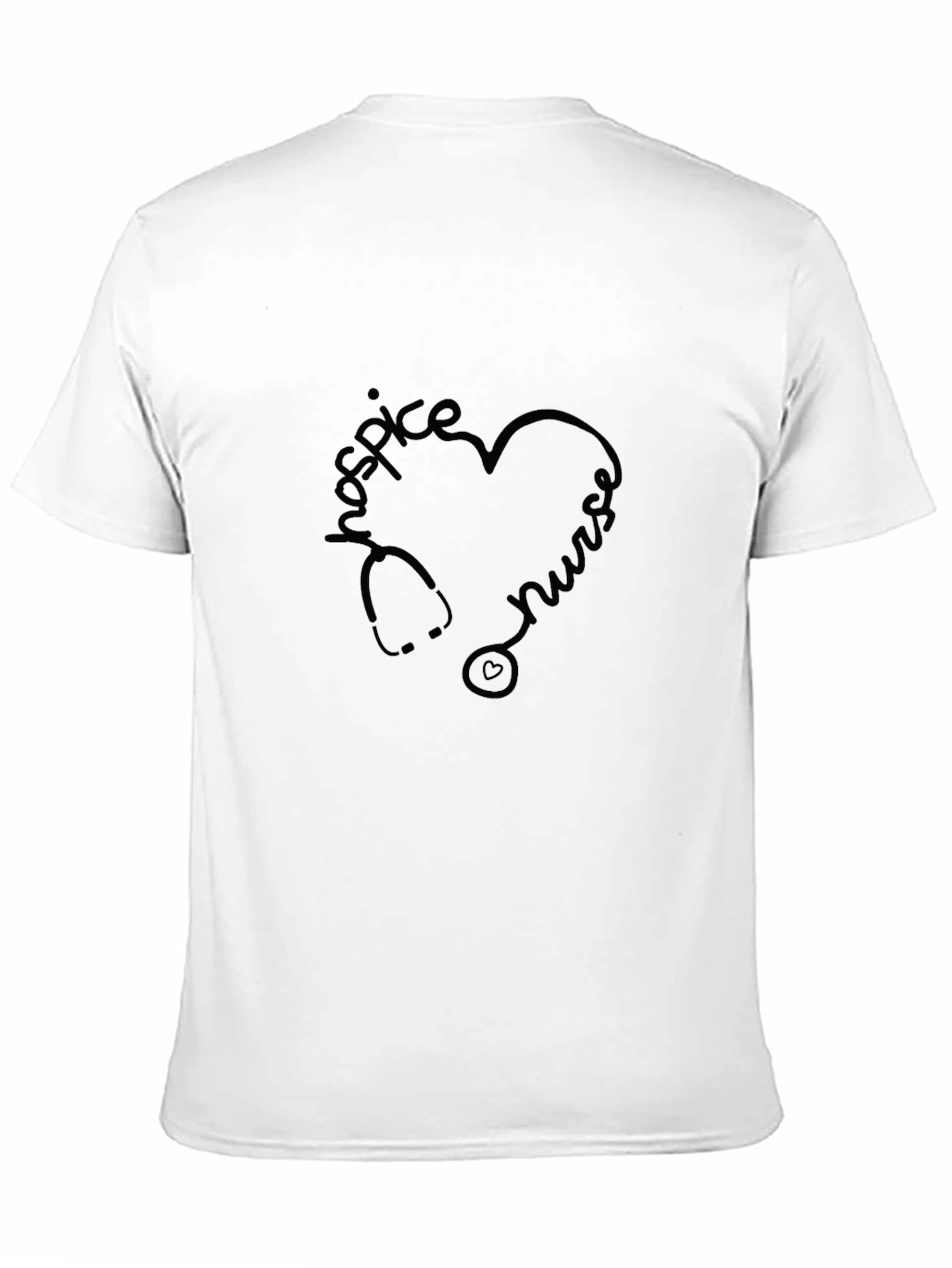 Hospice Nurse Heart Stethoscope T-Shirt - 11