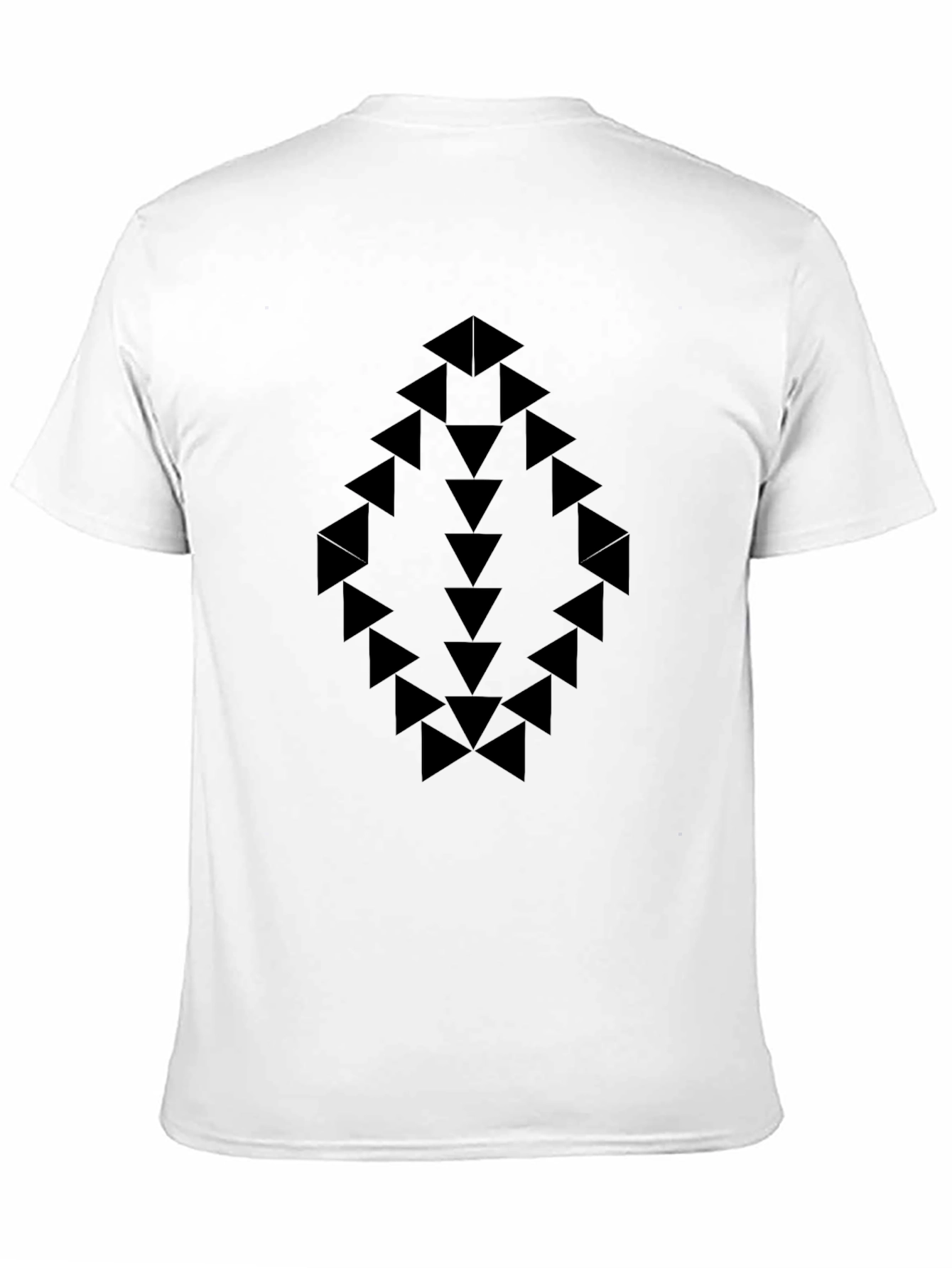 Geometric Arrow Design Black T-Shirt - 11
