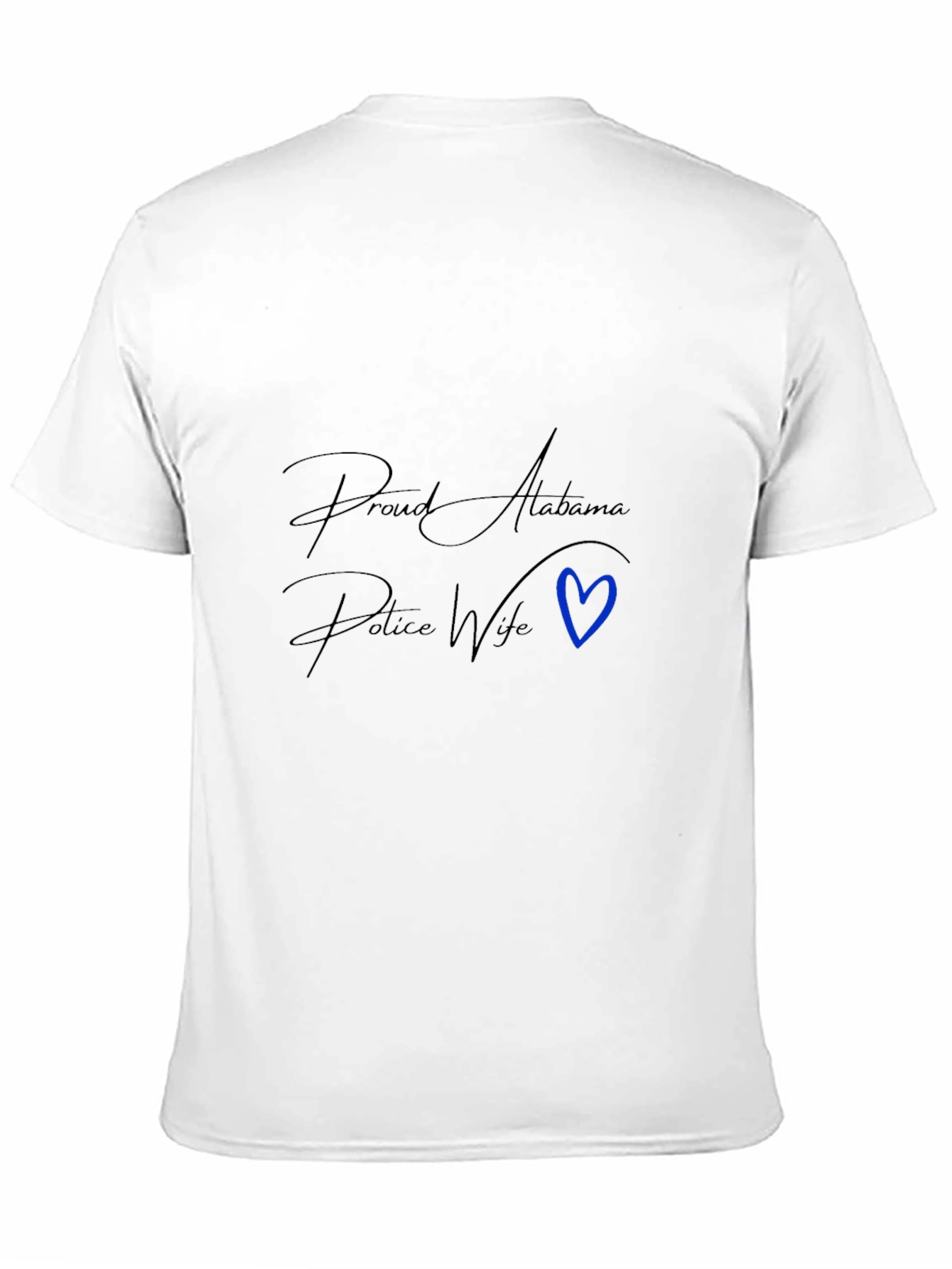 Black Proud Alabama Police Wife Graphic Tee view 11