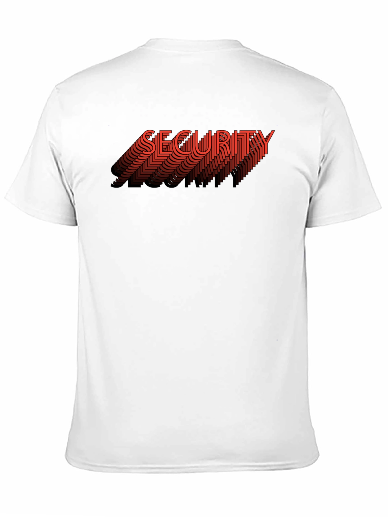 Black Security Graphic Print Black T-Shirt view 11