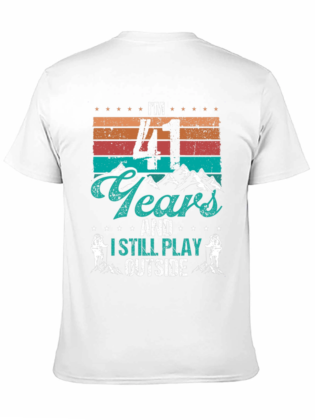 Black 41 Years and Still Play Outside T-Shirt view 11