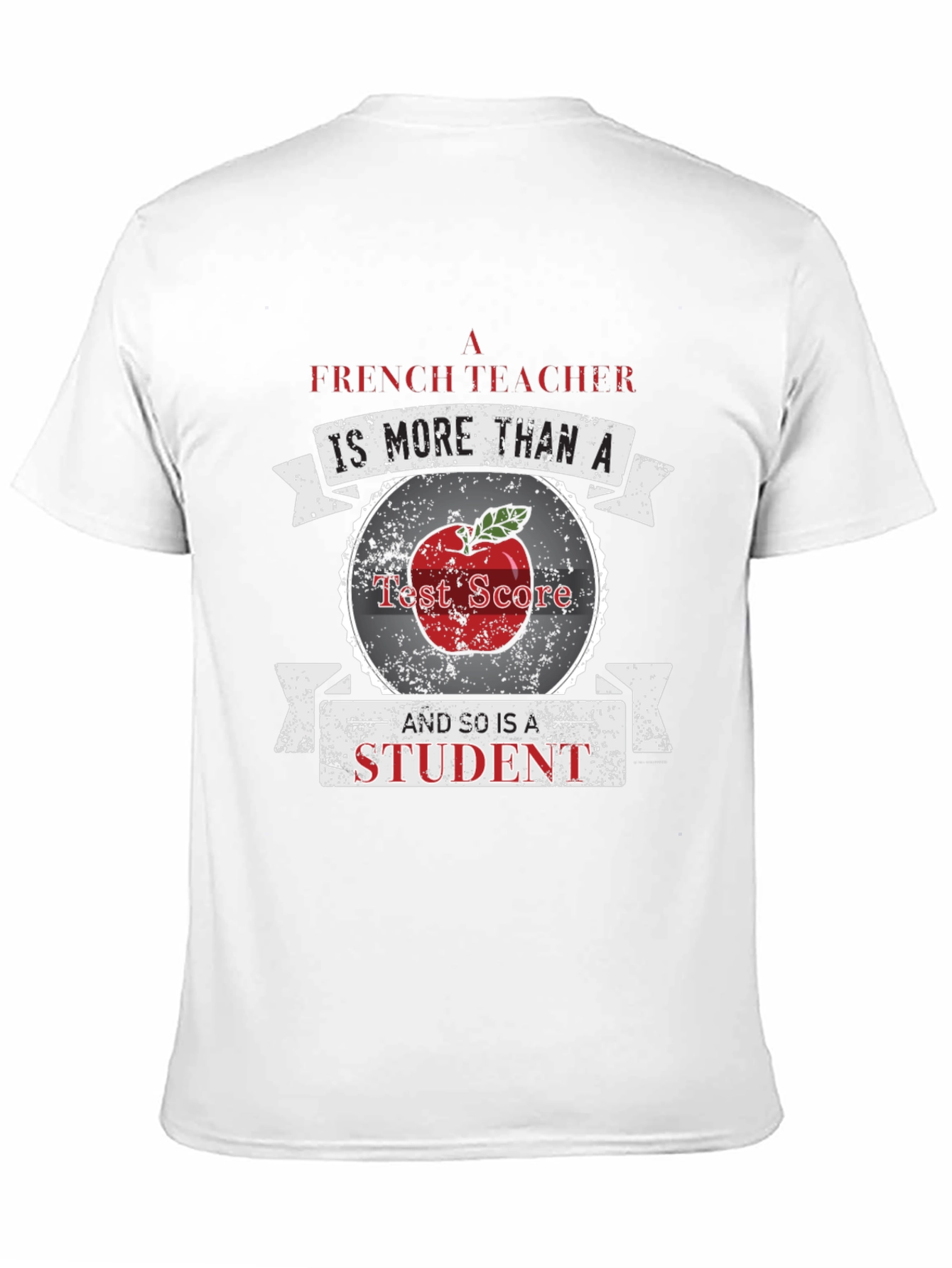 Black French Teacher T-Shirt - More Than A Test Score view 11