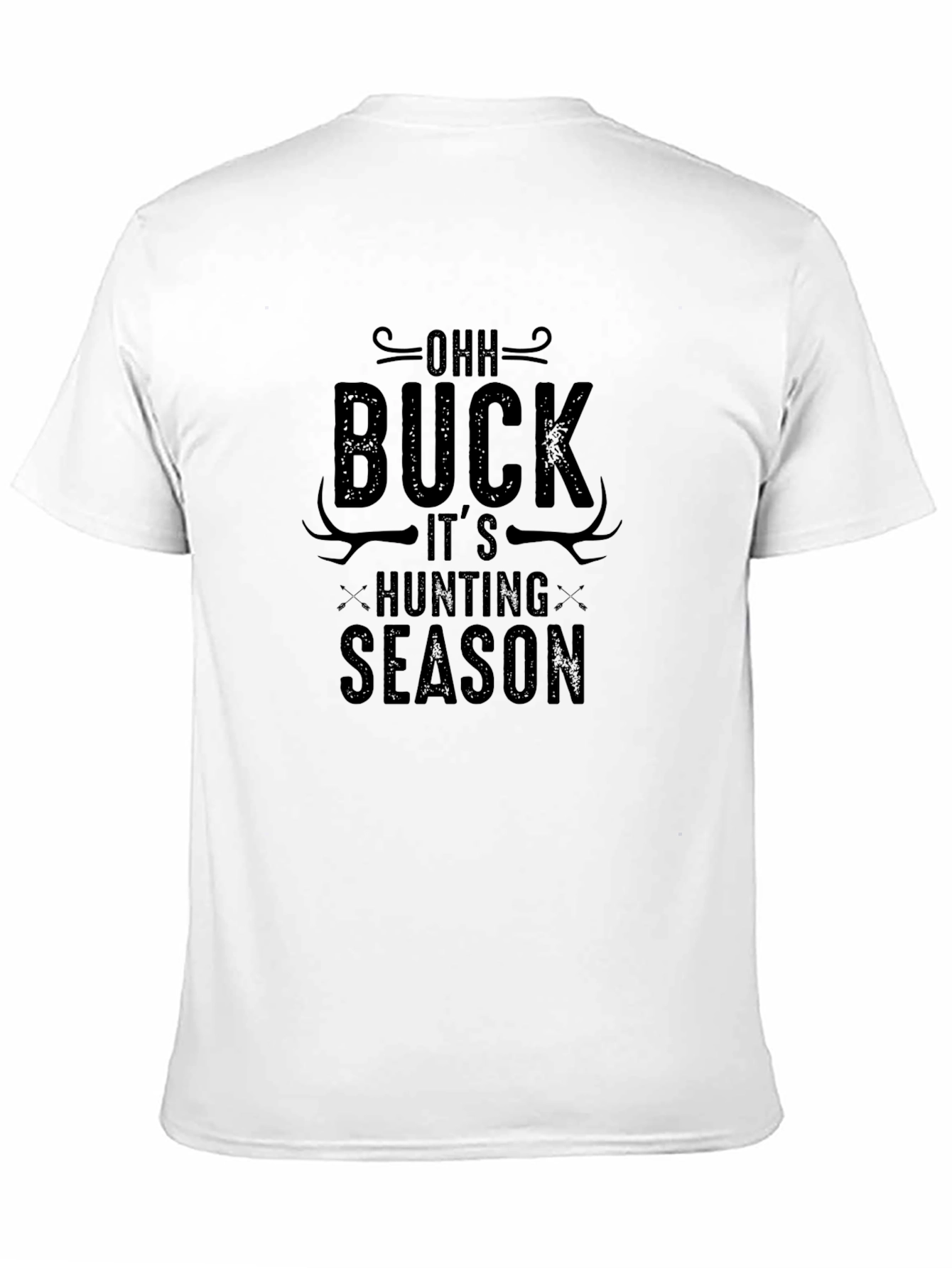 Black OOH BUCK It's Hunting Season Black T-Shirt view 11