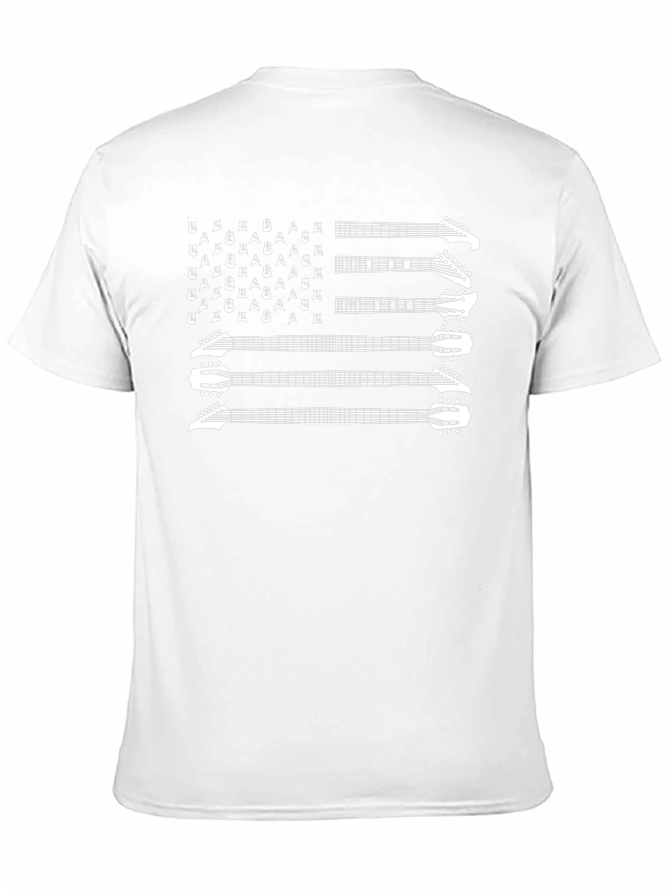 Black Guitar Flag Graphic T-Shirt view 11