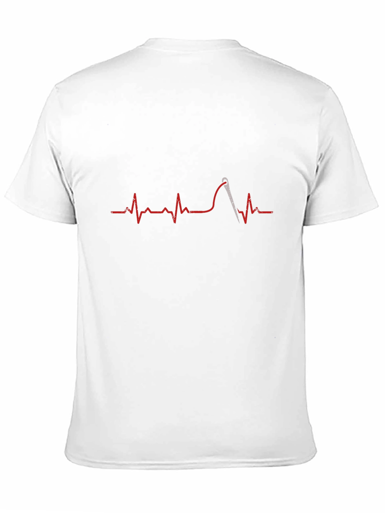 Black Sewing Heartbeat T-Shirt - Seamstress, Tailor Gift view 11