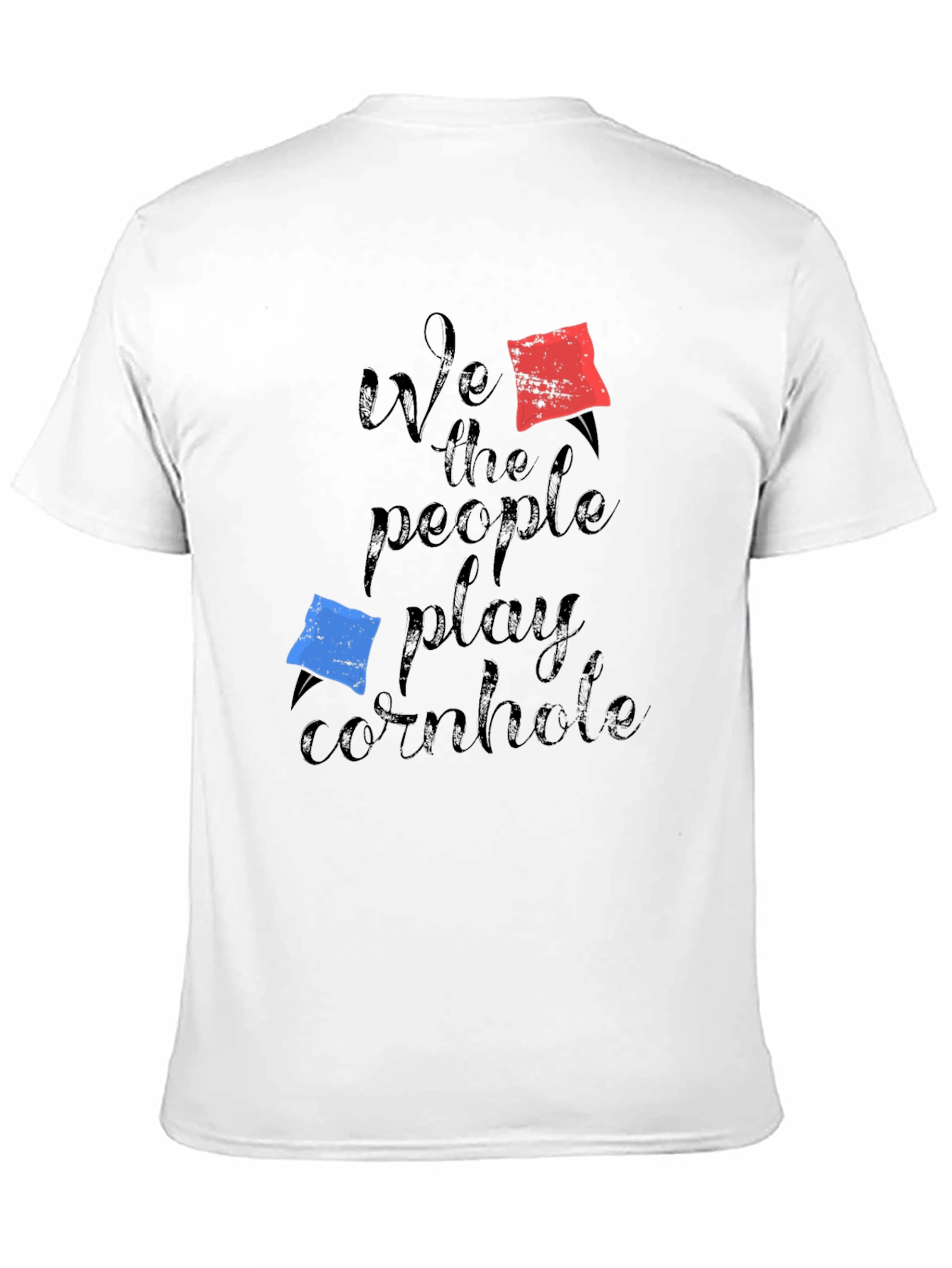 Black We The People Play Cornhole T-Shirt view 11