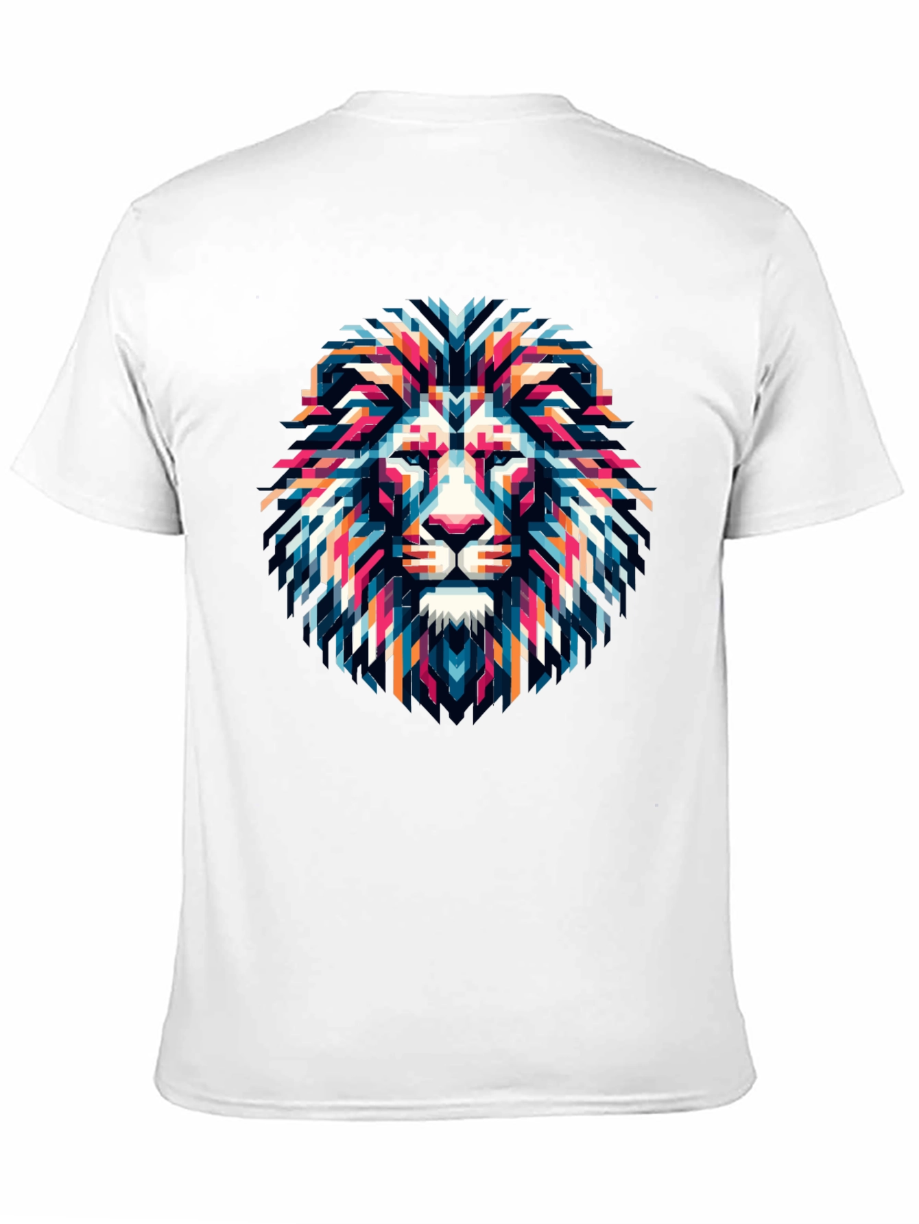 Black Geometric Lion Graphic Tee - Modern Artistic Style view 11