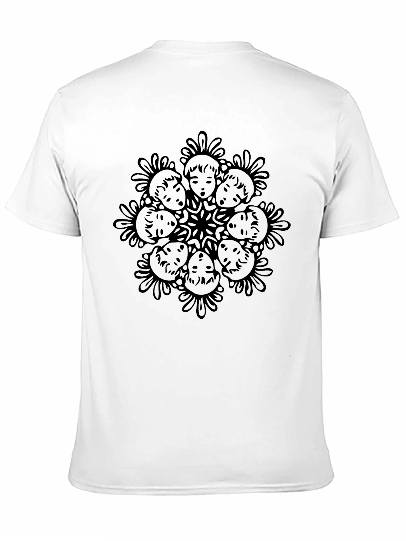 Black Unique Graphic Print Black T-Shirt view 11