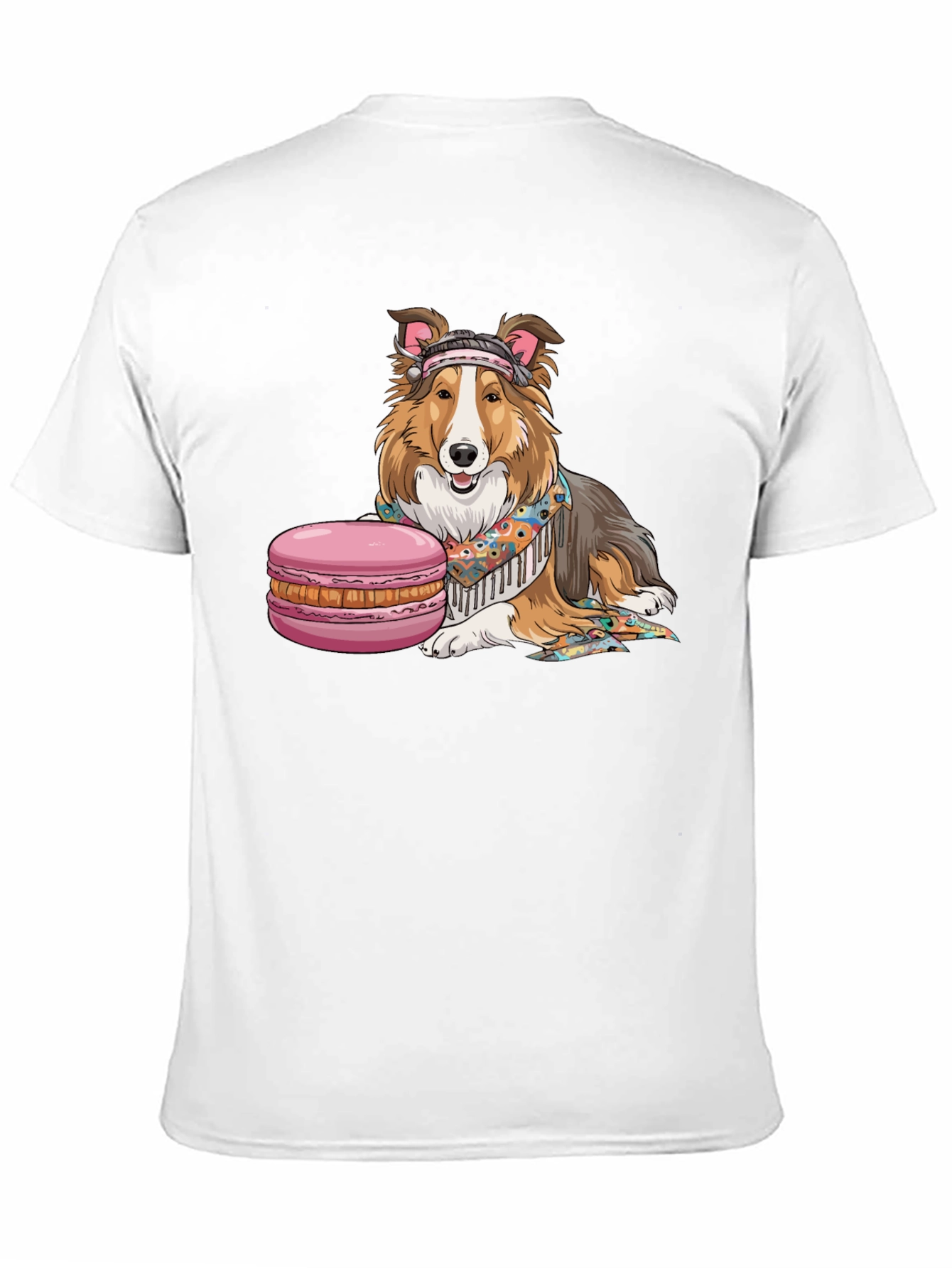 Dog with Macaron T-Shirt - 11
