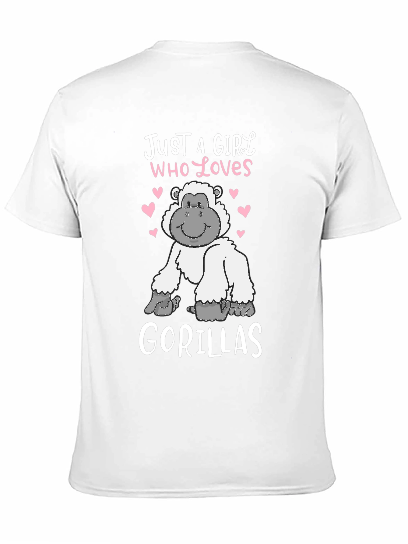 Black Just a Girl Who Loves Gorillas T-Shirt view 11