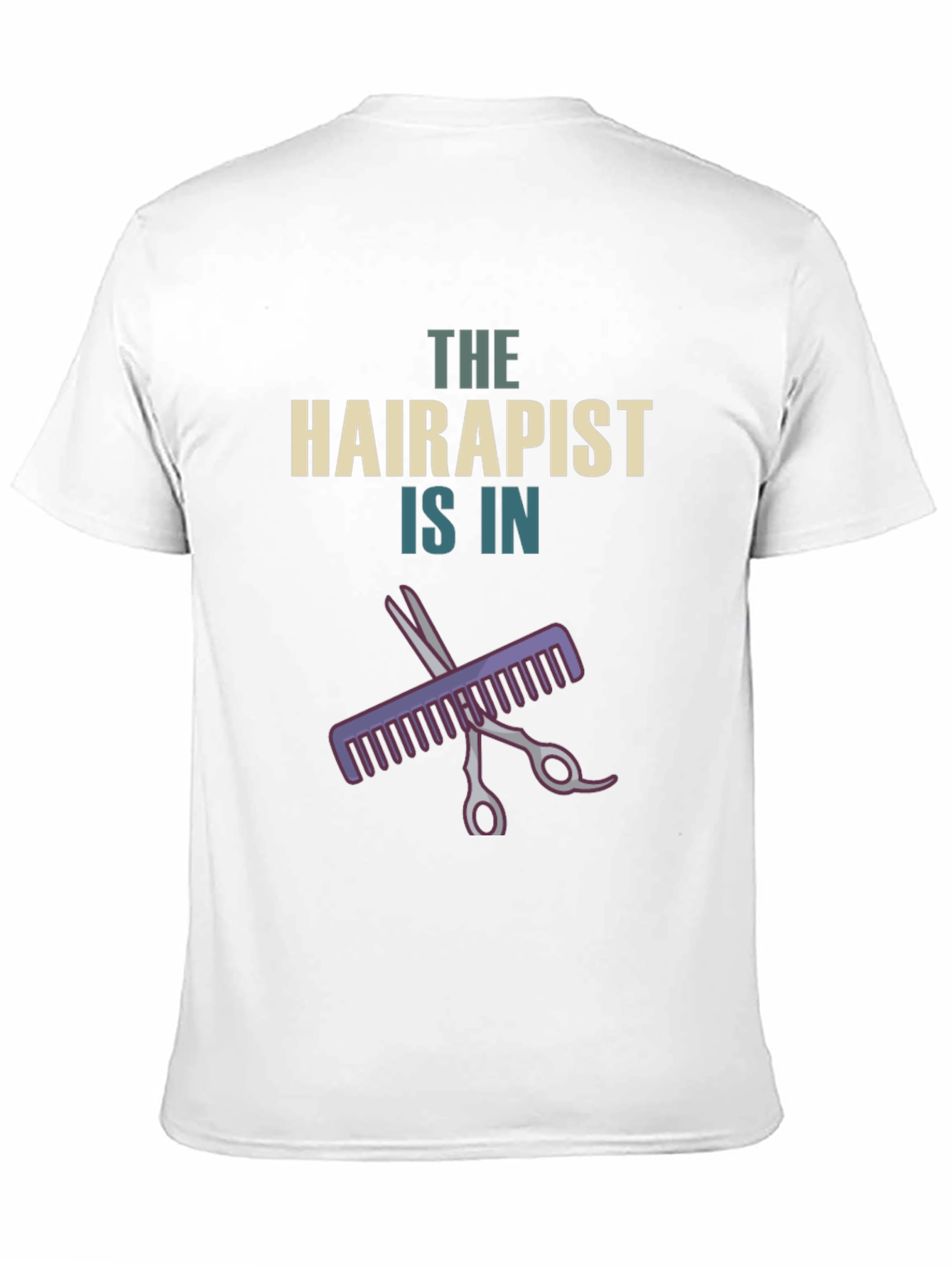 Black The Hairapist Is In Graphic T-Shirt view 11