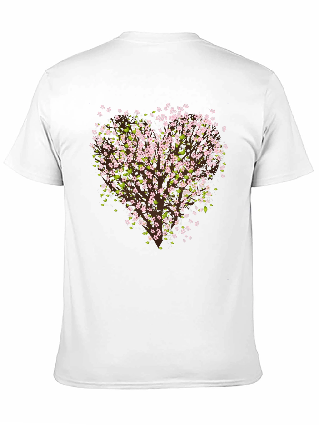 Black Cherry Blossom Tree Graphic Black T-Shirt view 11