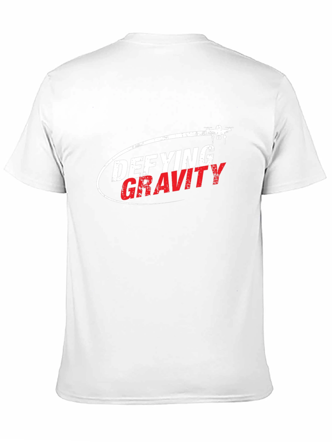 Black Defying Gravity Drone Graphic Tee - Black Cotton T-Shirt view 11