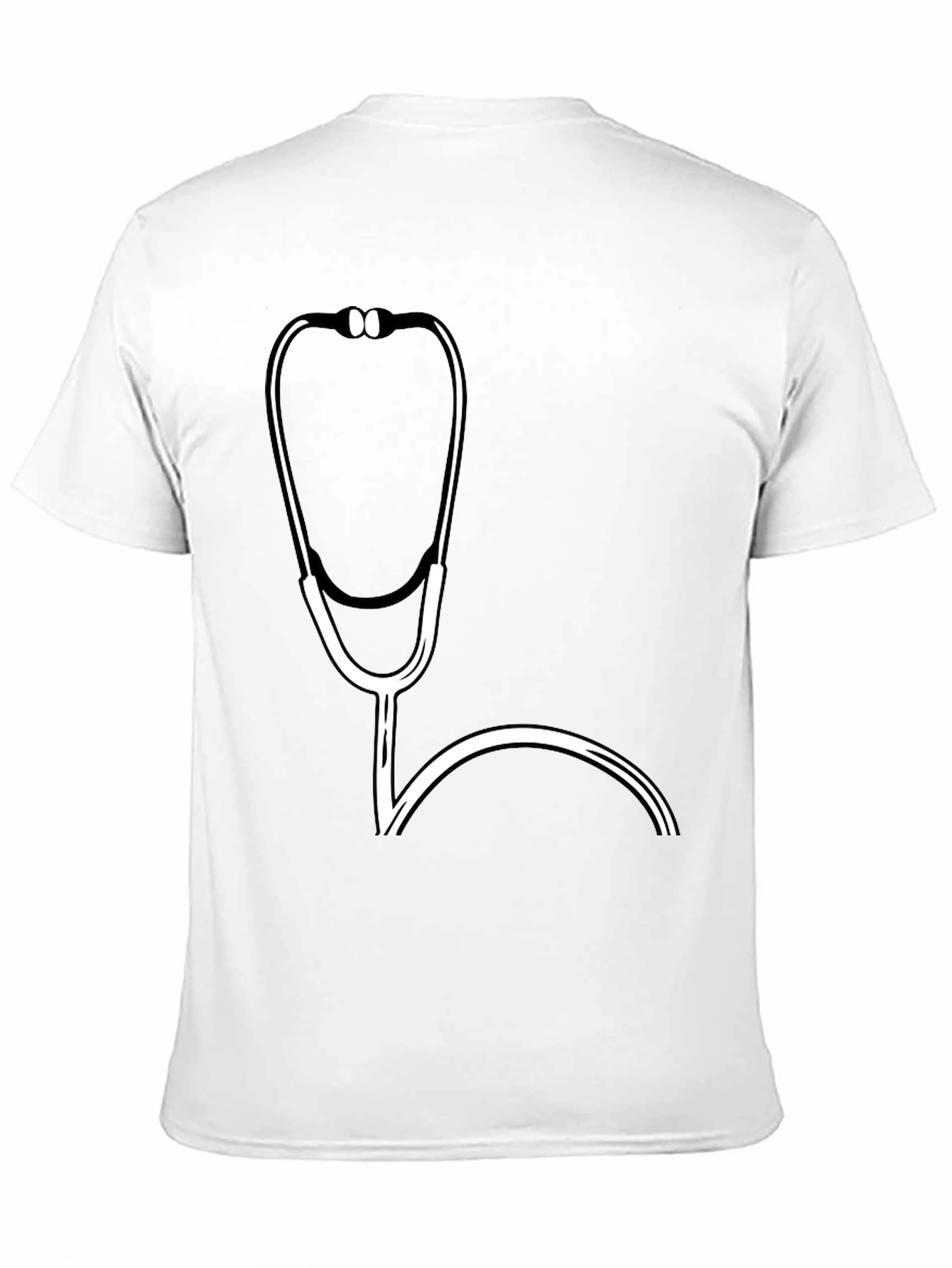Black Doctor Stethoscope Graphic Tee - Medical Professional T-Shirt view 11