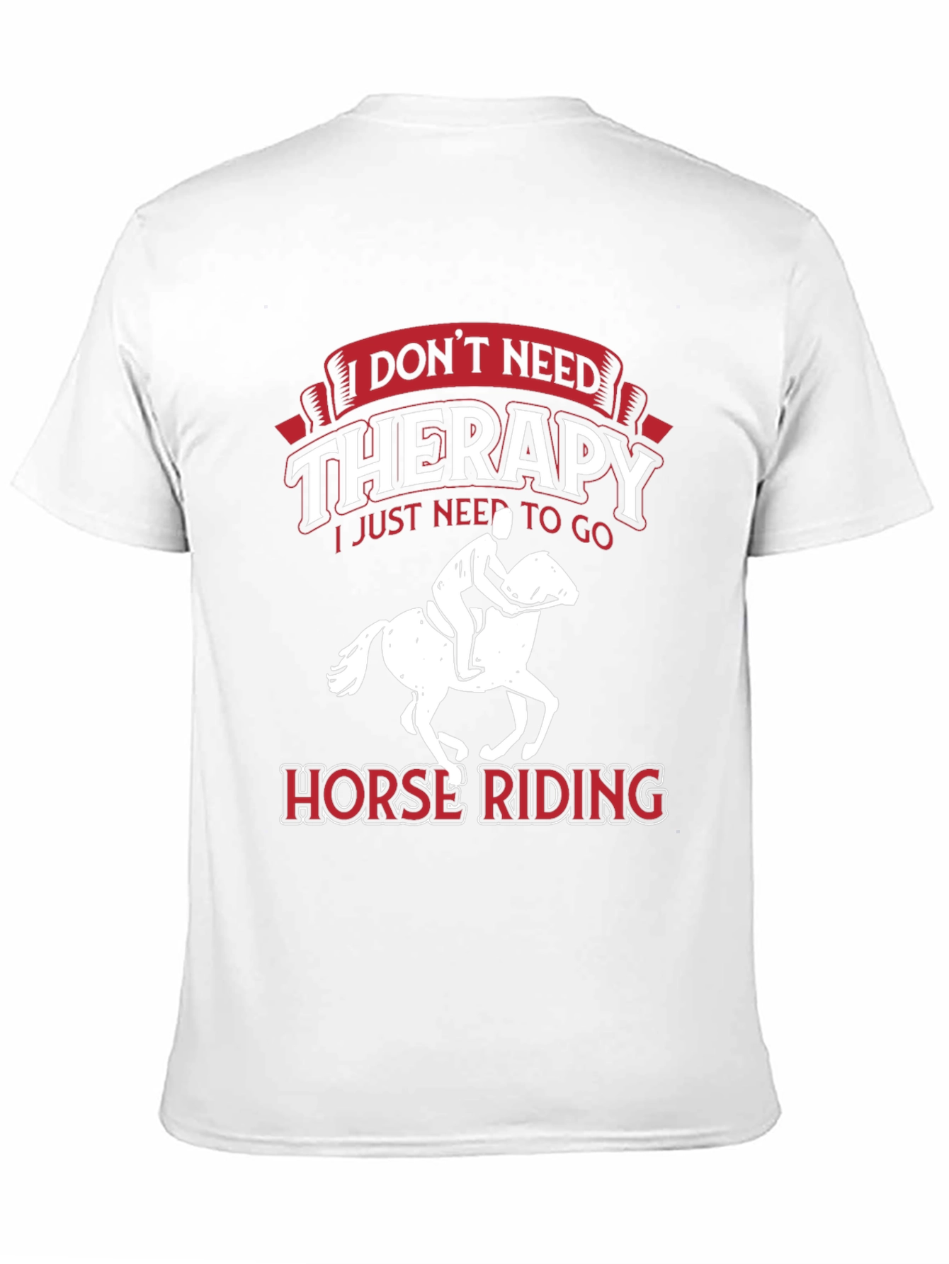 Black Horse Riding Therapy T-Shirt view 11