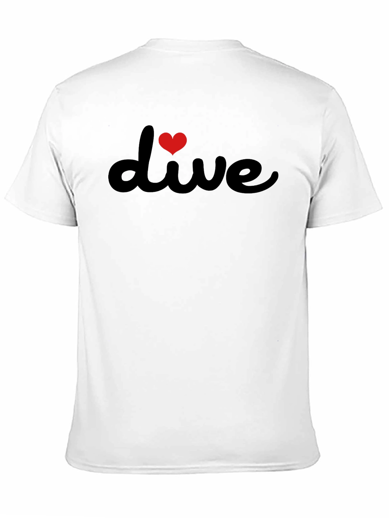 Black I Heart Dive Black Graphic Tee Shirt view 11