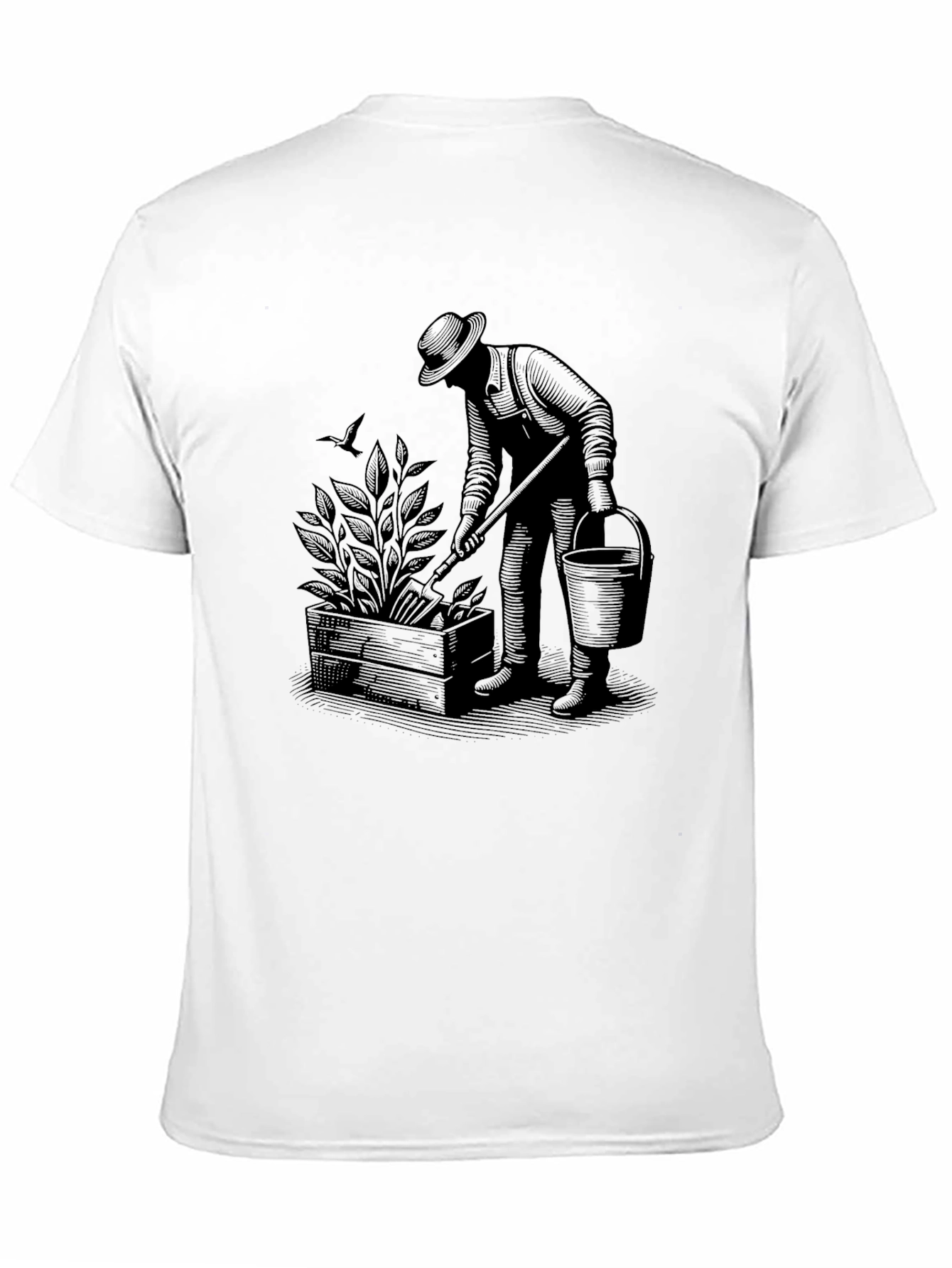 Black Gardener Graphic T-Shirt - Vintage Style view 11