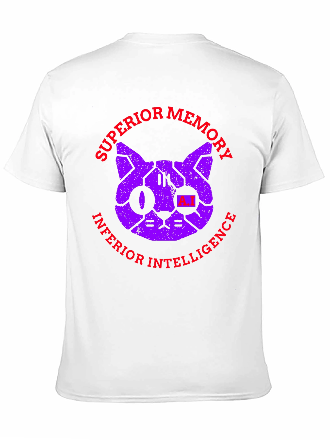 Black Superior Memory, Inferior Intelligence Graphic T-Shirt view 11