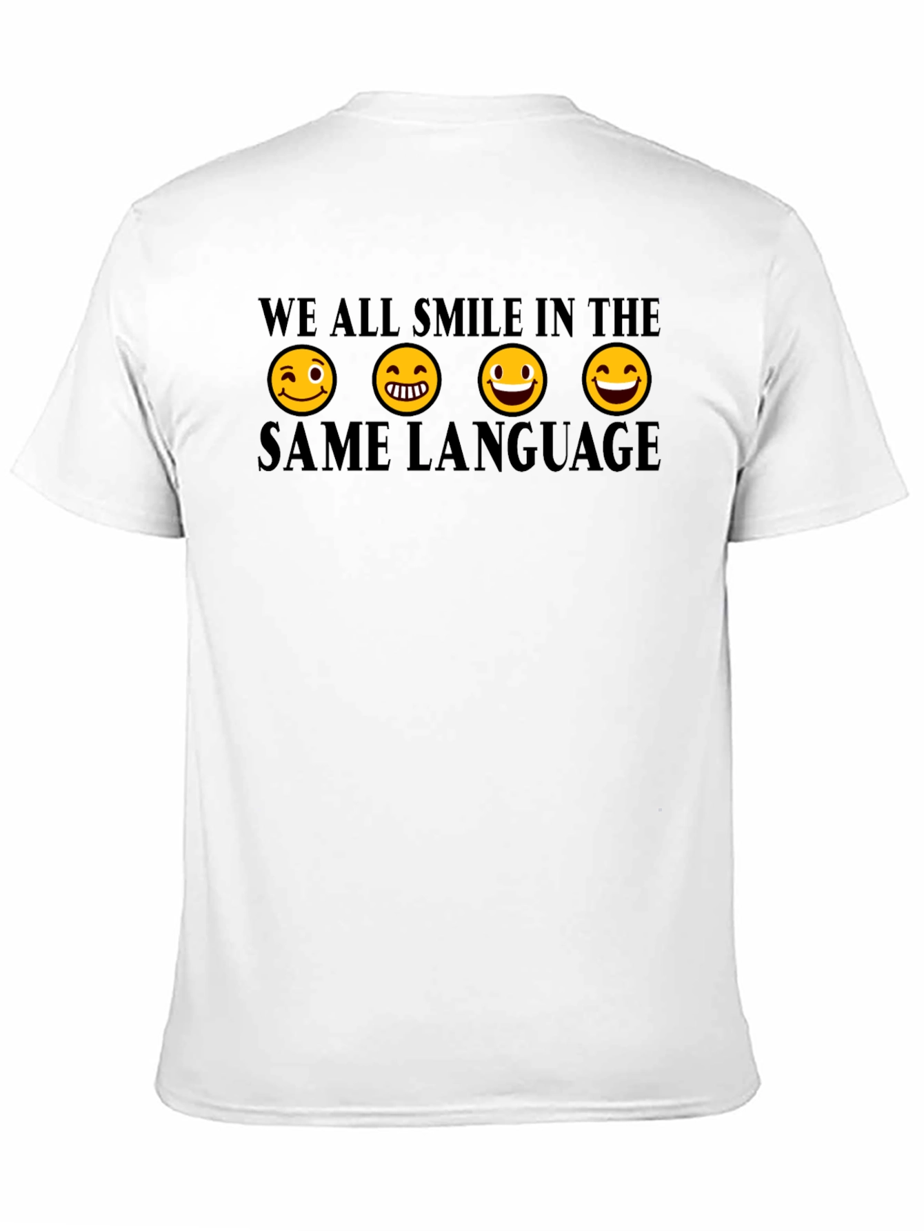 Black We All Smile Tee - Emoticon T-Shirt view 11