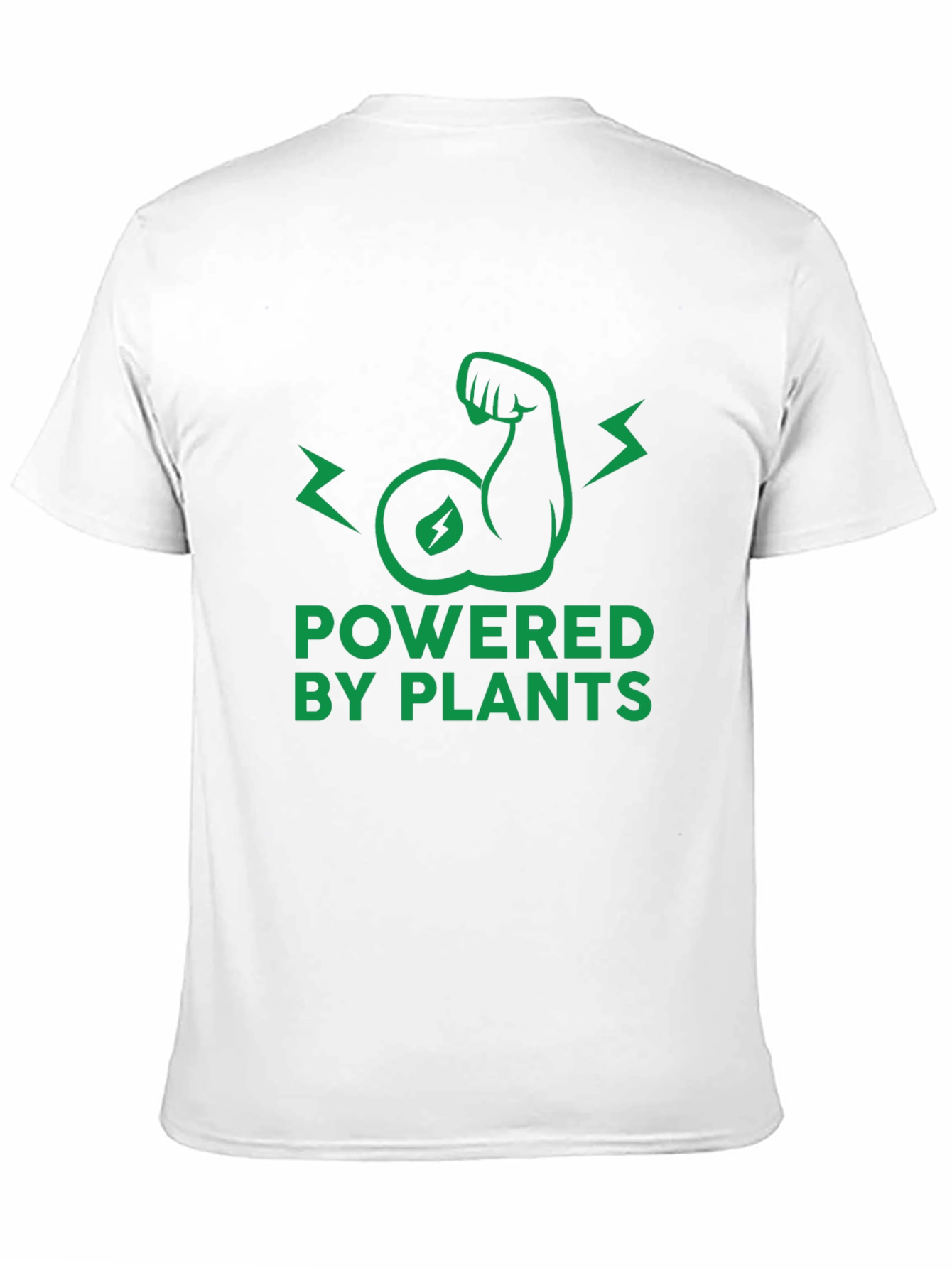 Black Powered By Plants Vegan T-Shirt view 11