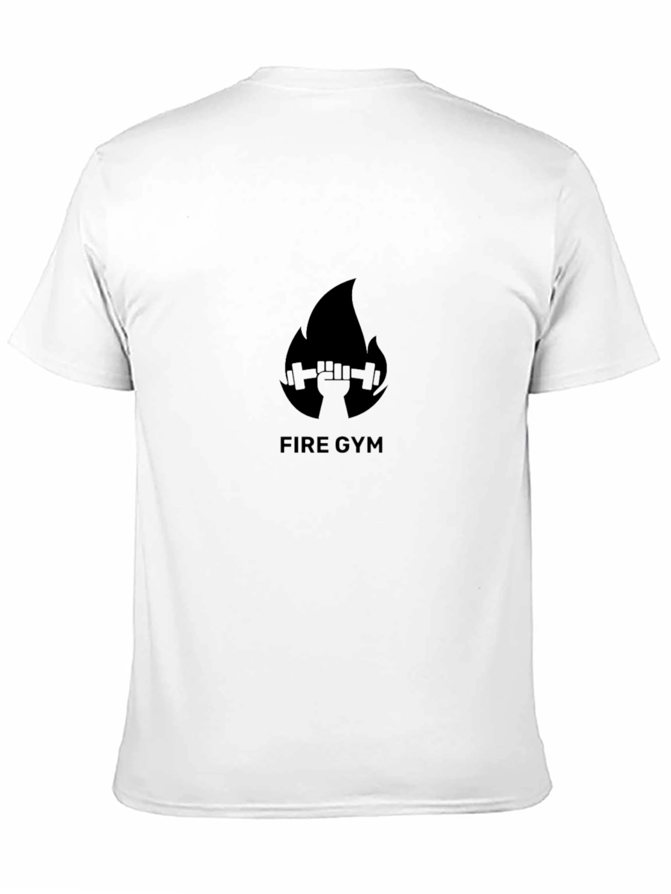 Black Fire Gym Black T-Shirt - Workout Motivation Apparel view 11