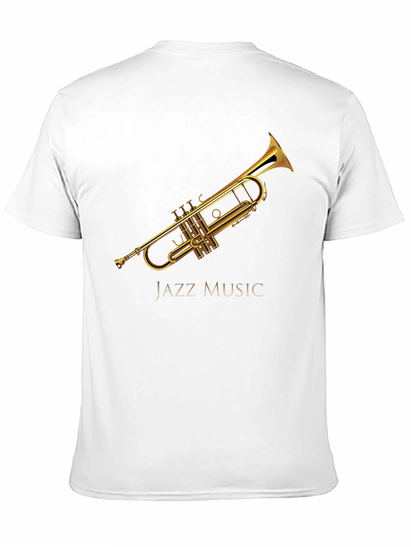 Black Jazz Music Trumpet Graphic Black T-Shirt view 11