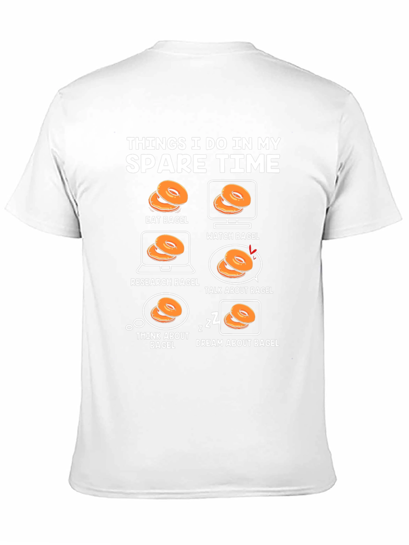 Black Bagel Lover T-Shirt: Spare Time Activities view 11