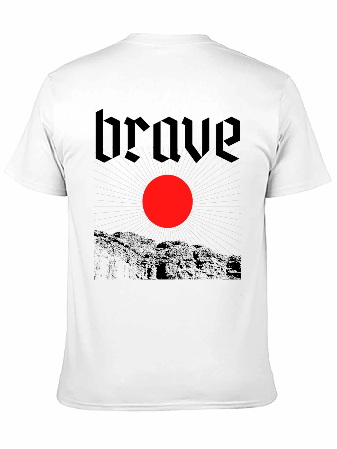 Black Brave Graphic Tee - Black Cotton T-Shirt view 11
