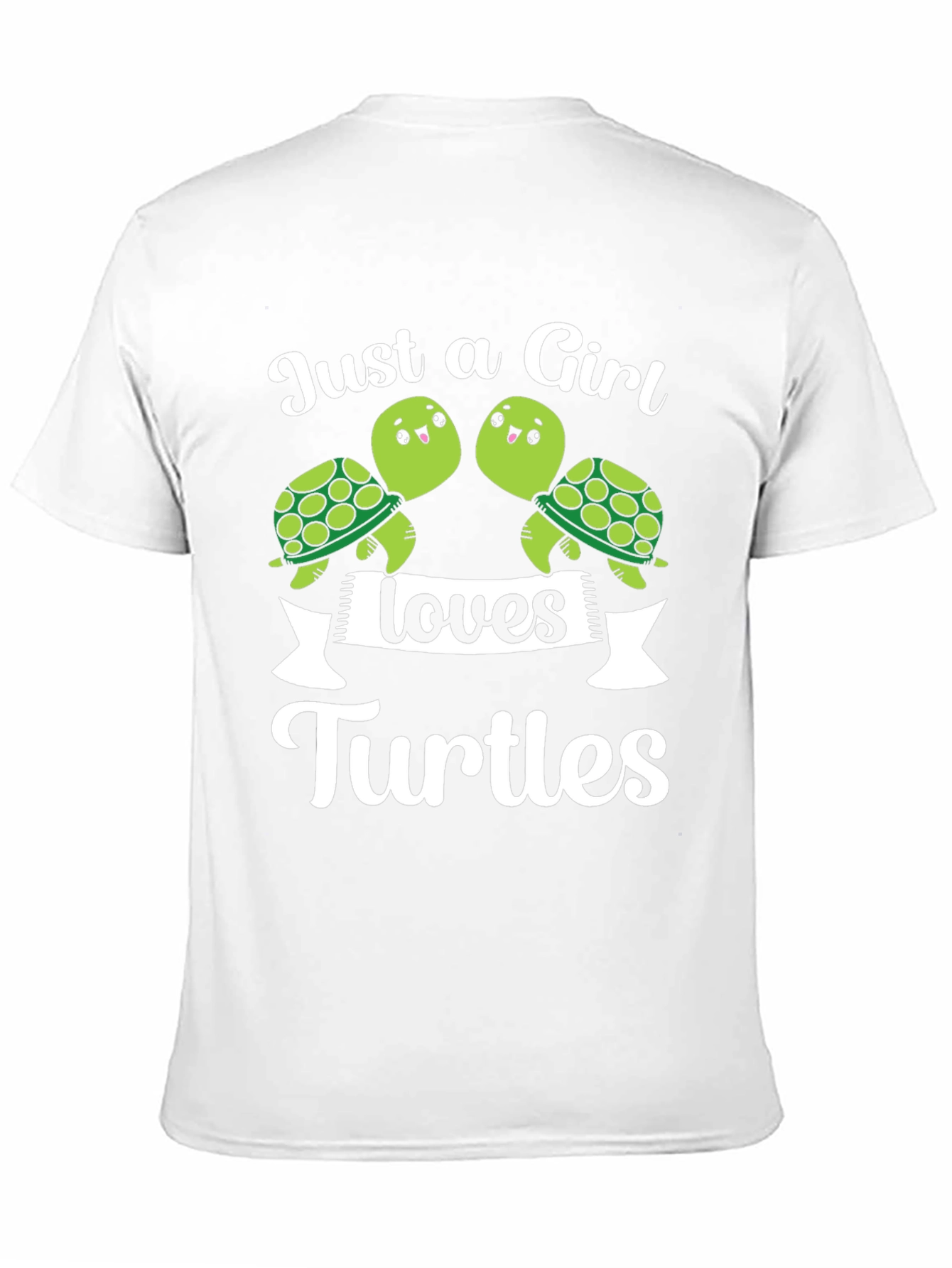 Black Just a Girl Loves Turtles T-Shirt view 11