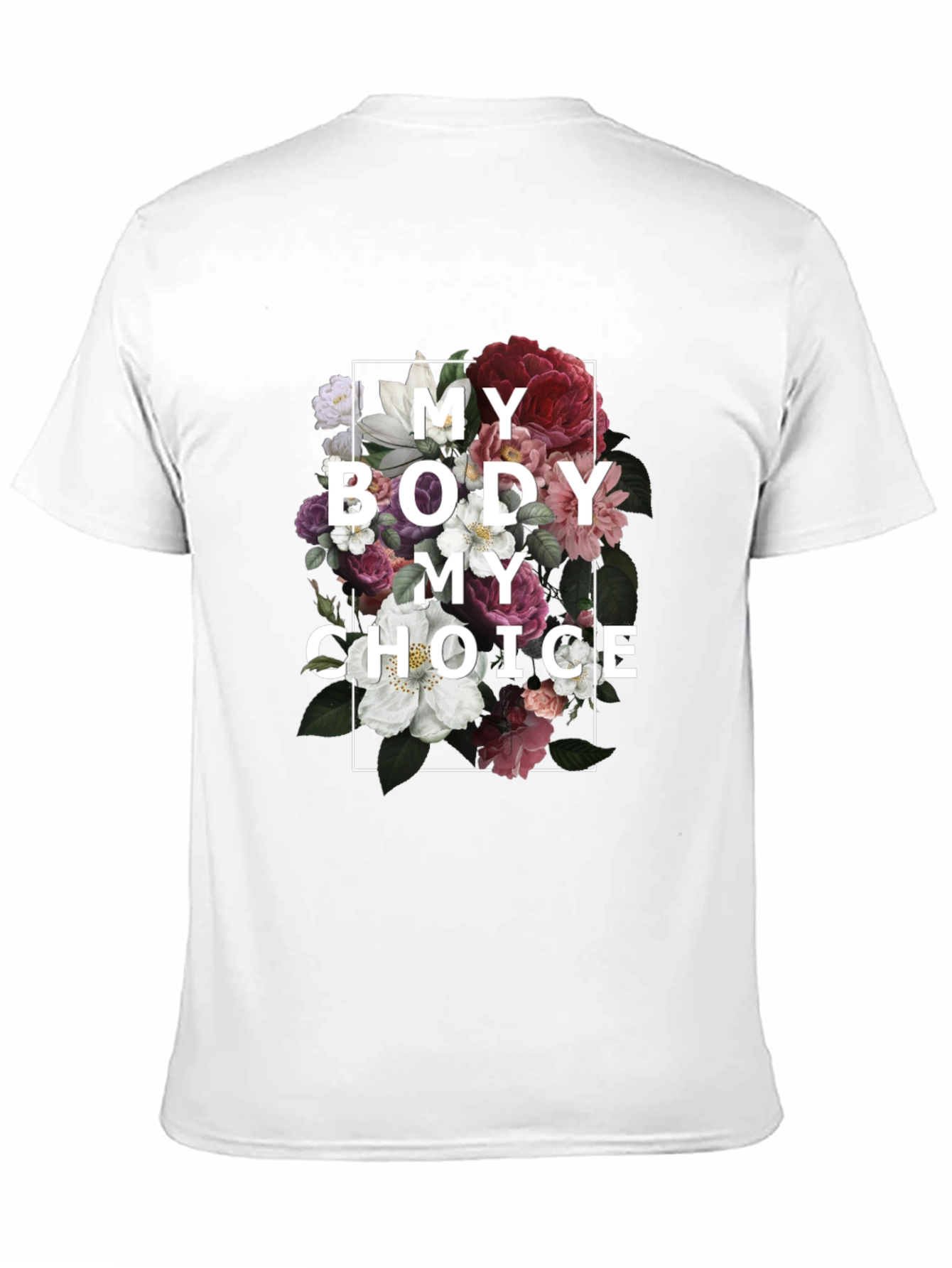 Black Floral My Body My Choice T-Shirt view 11