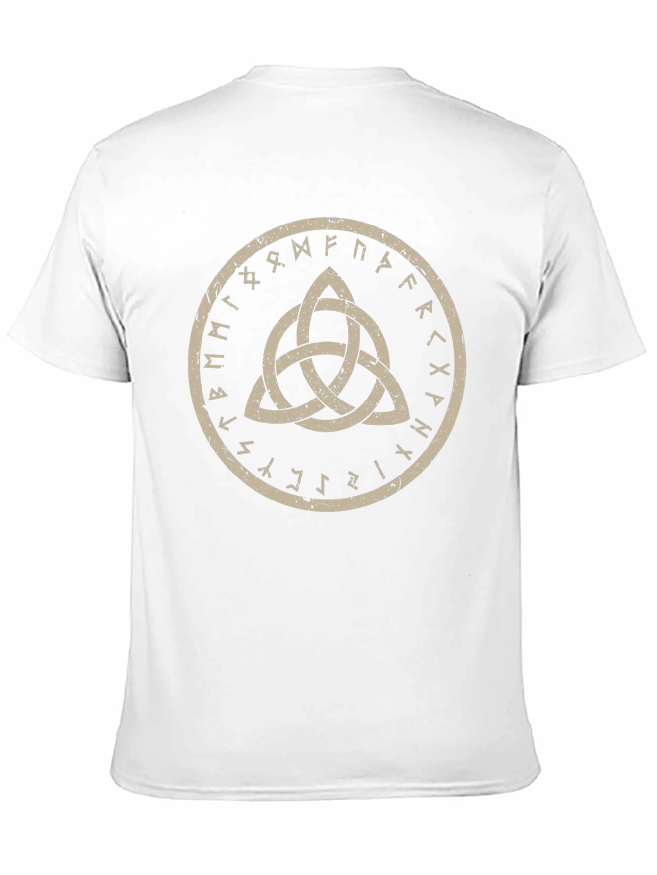 Black Viking Triquetra Runes Black T-Shirt view 11