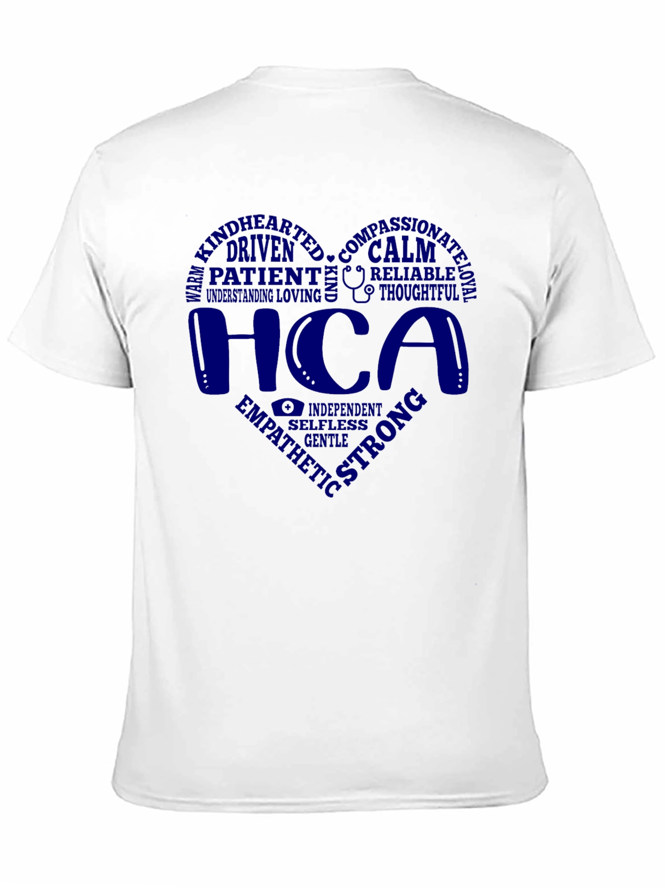 Black HCA Caring Heart T-Shirt - Empathy & Strength view 11