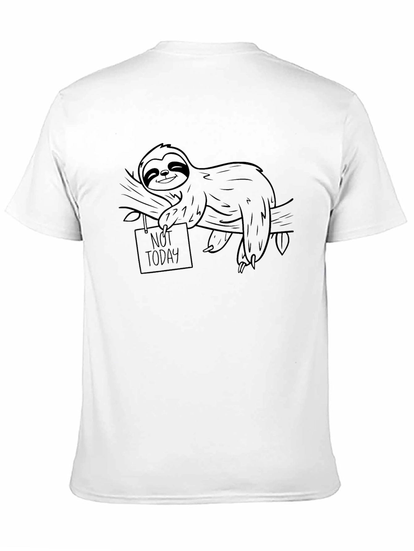 Black Sloth "Not Today" Graphic Tee - Relaxed Comfort view 11