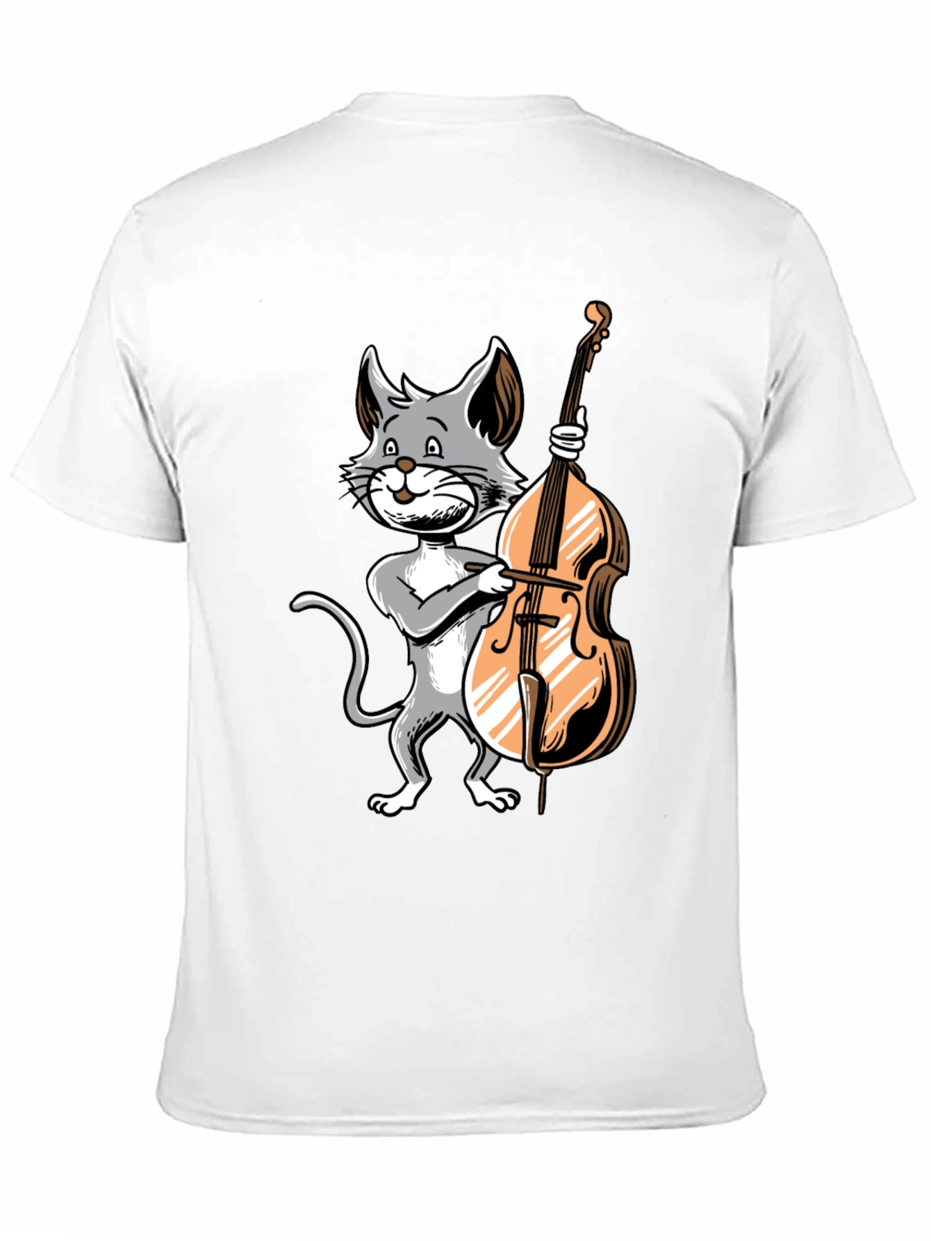 Black Cat Bass Player Graphic T-Shirt view 11