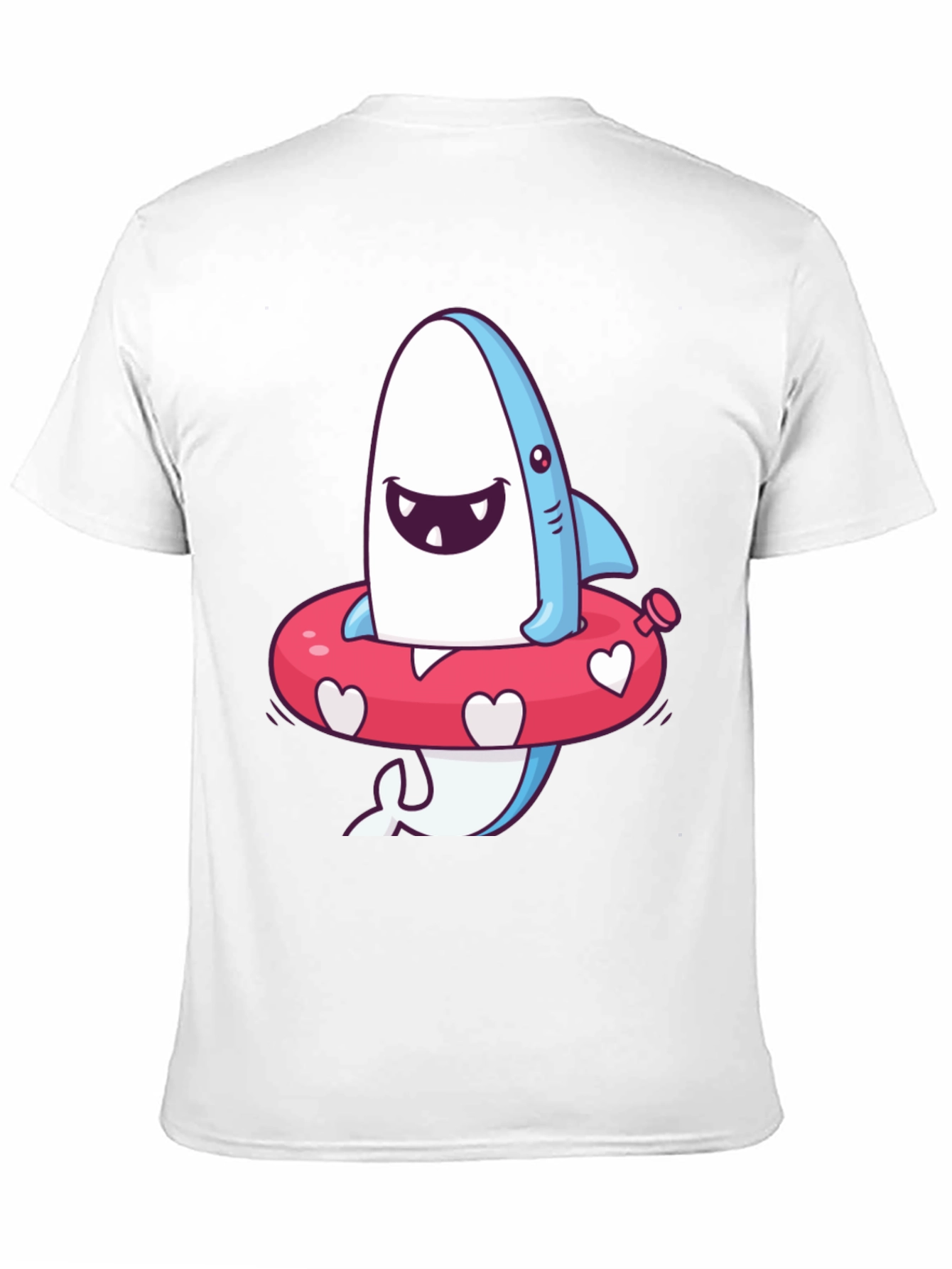 Black Cartoon Shark T-Shirt - Fun Summer Style view 11