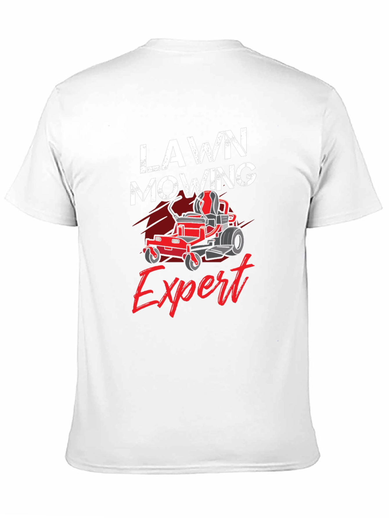 Black Lawn Mowing Expert T-Shirt view 11