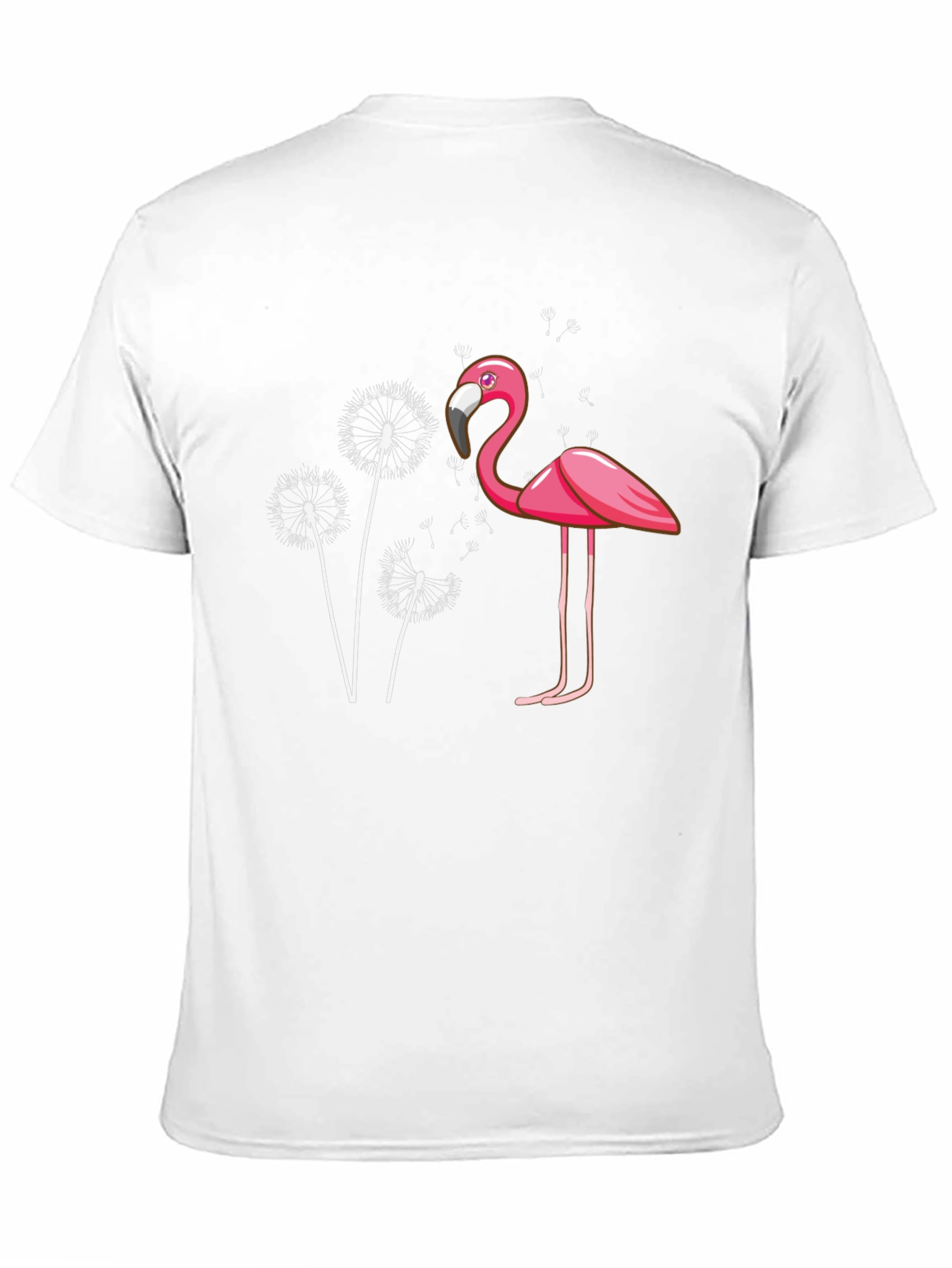 Black Flamingo Dandelion Graphic Tee - Trendy Black T-Shirt view 11