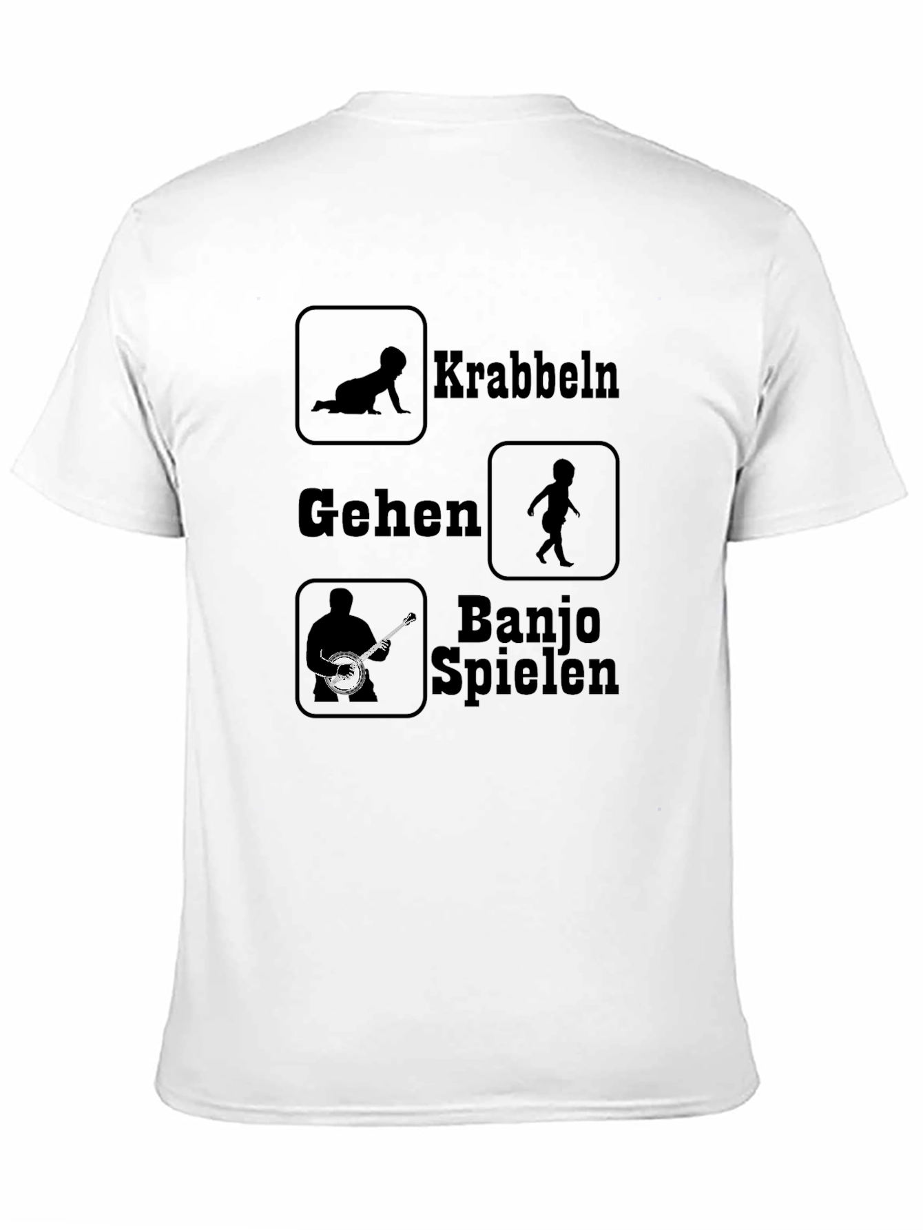 Black Funny Evolution Banjo Player T-Shirt view 11