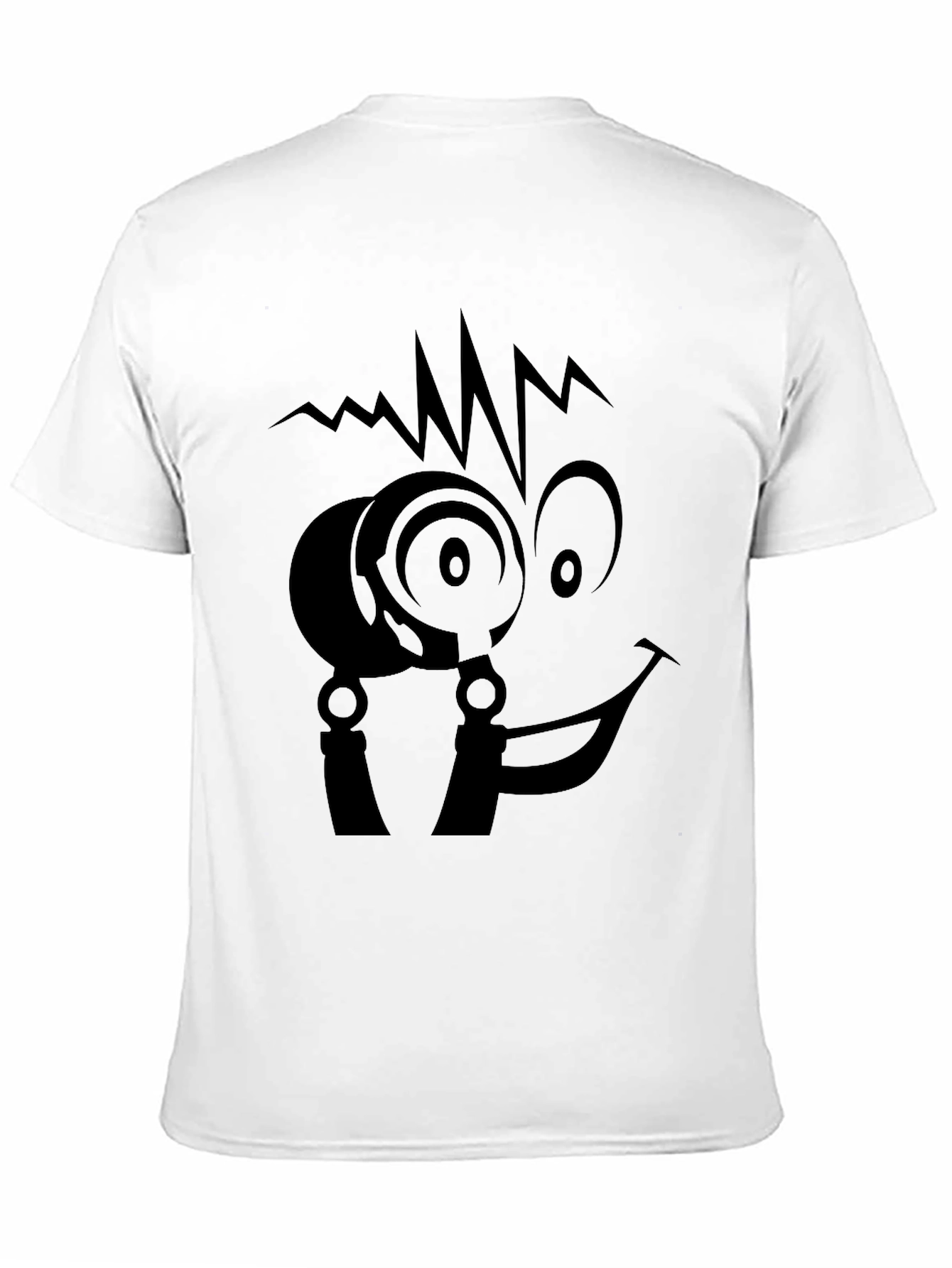 Black Cool Face Black T-Shirt - Unique Graphic Tee view 11