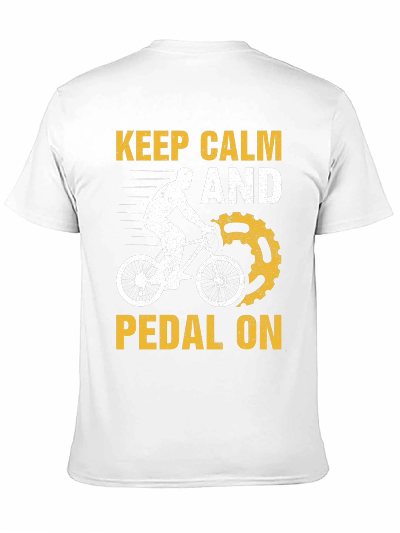 Black Keep Calm and Pedal On T-Shirt view 11