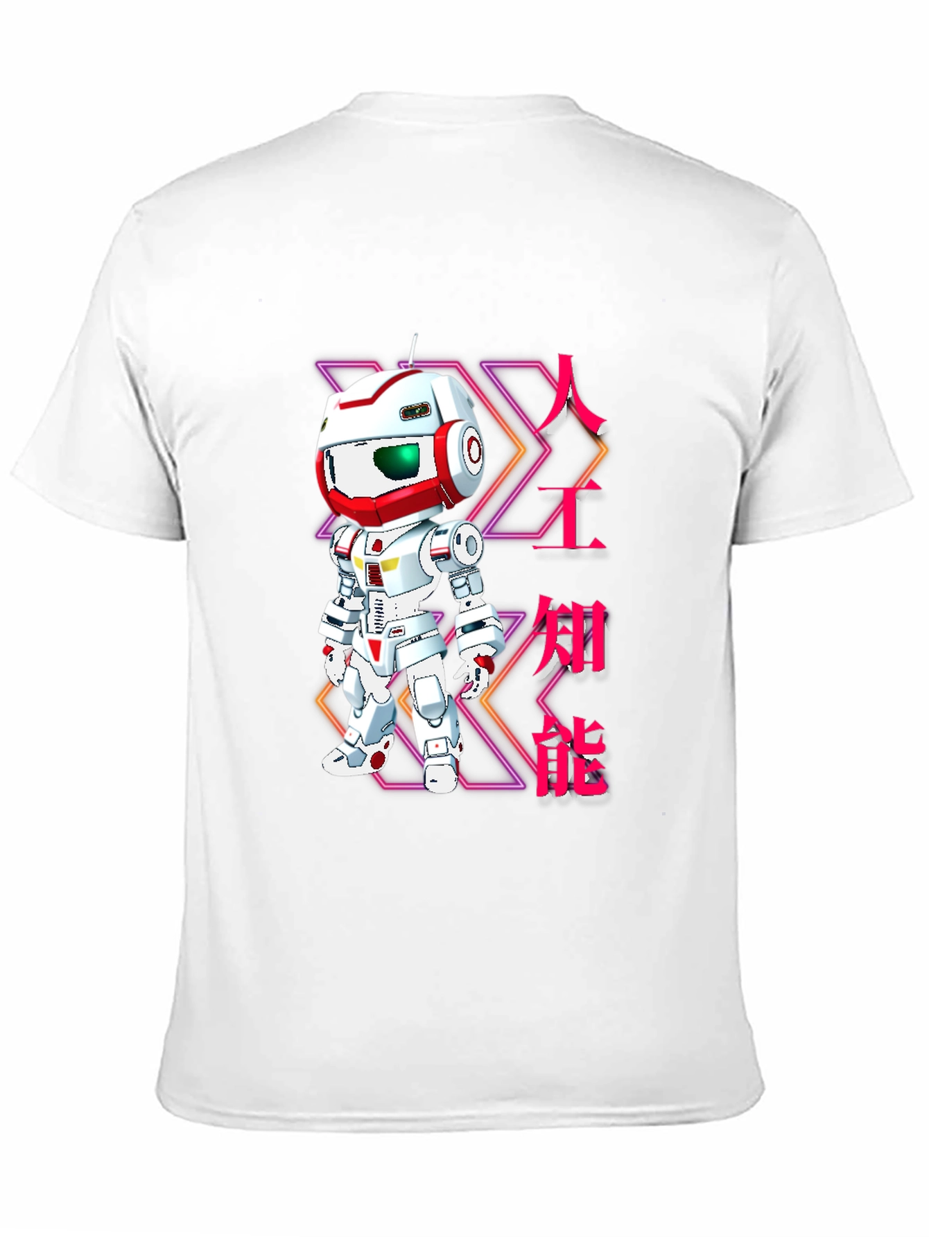 Black Robot AI Graphic Print Black T-Shirt view 11