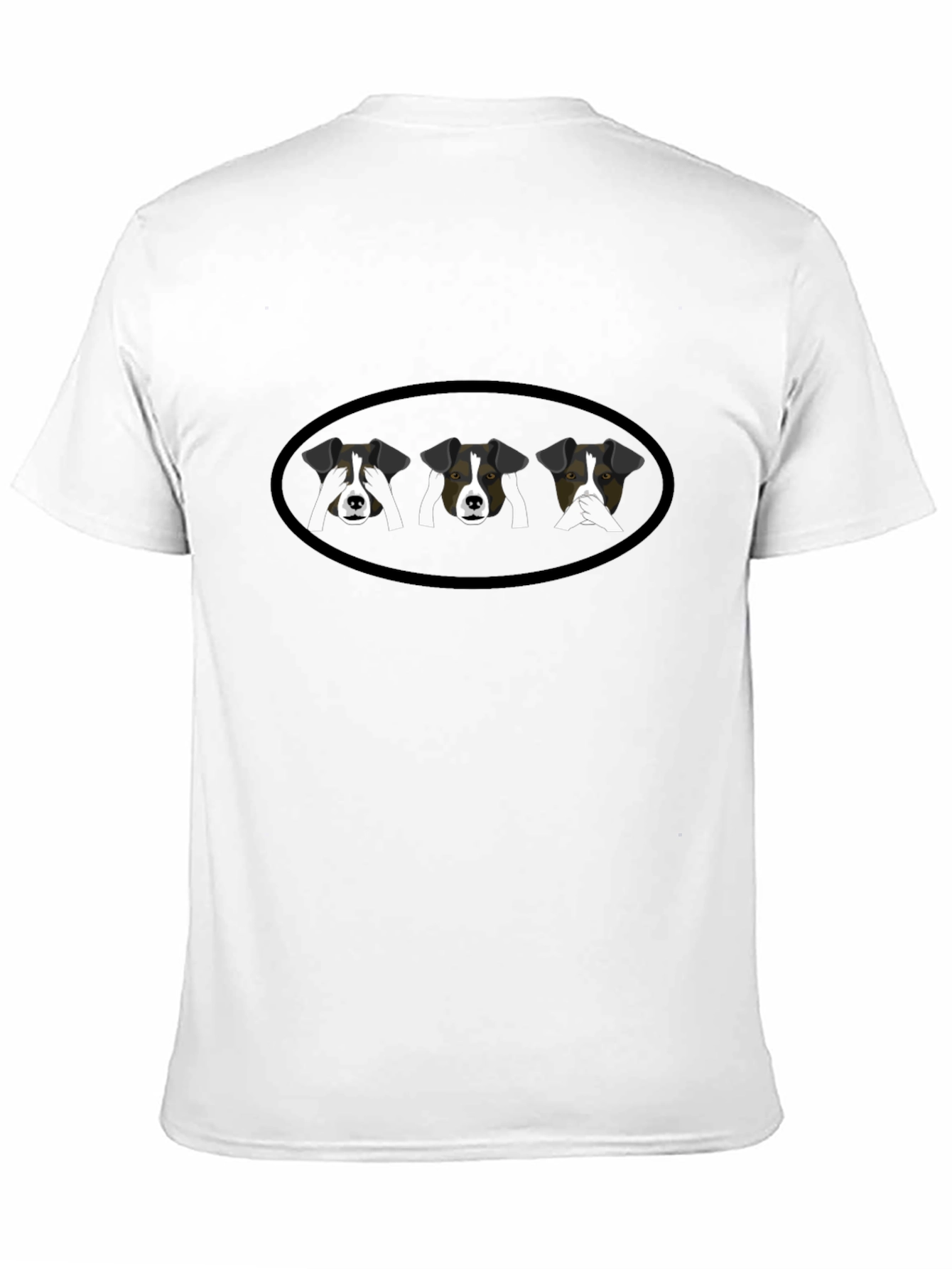 Black Hear, See, Speak No Evil Dog T-Shirt view 11