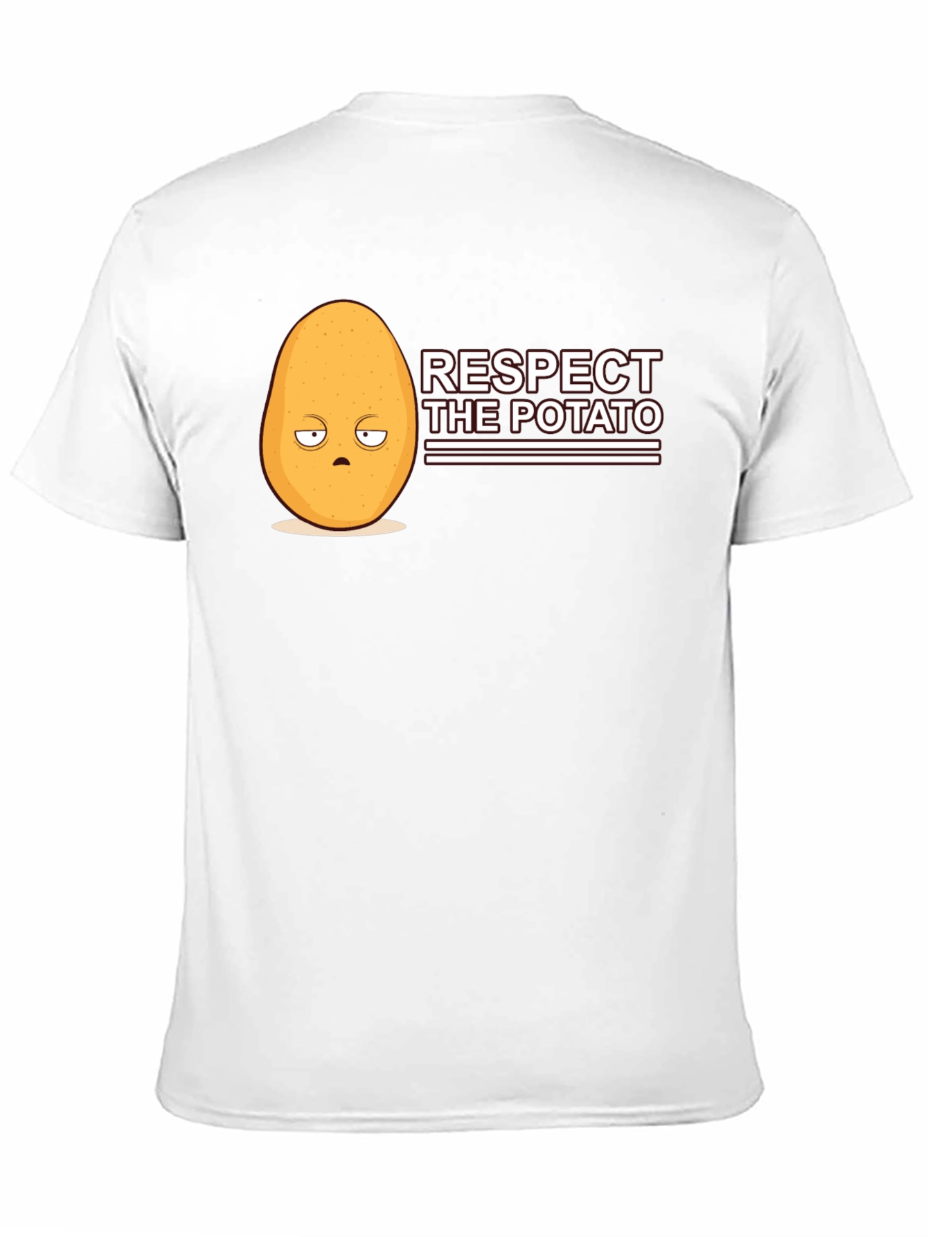 Black Respect the Potato Funny Graphic Tee view 11