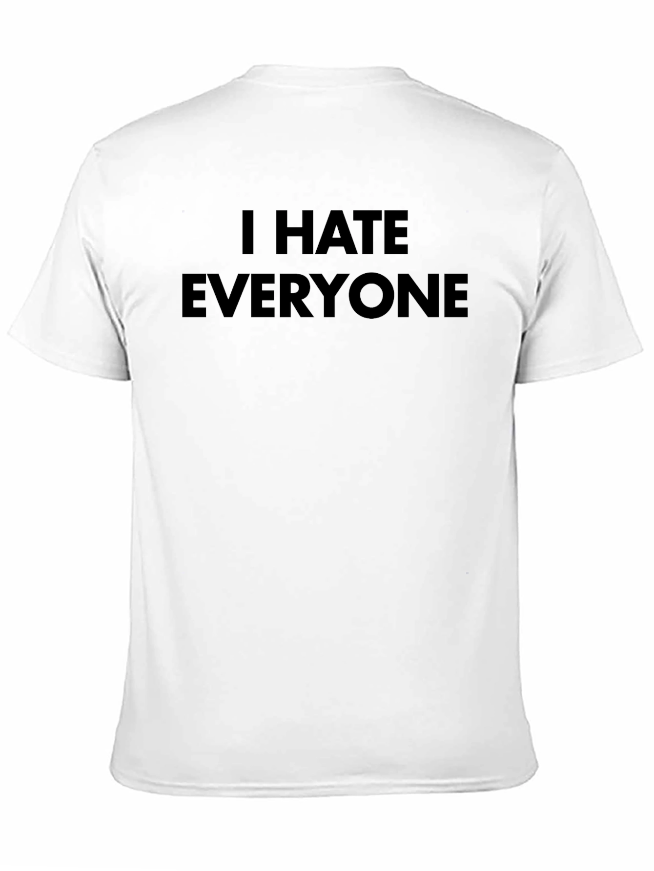 Black I Hate Everyone Graphic Tee - Black, Bold Statement T-Shirt view 11