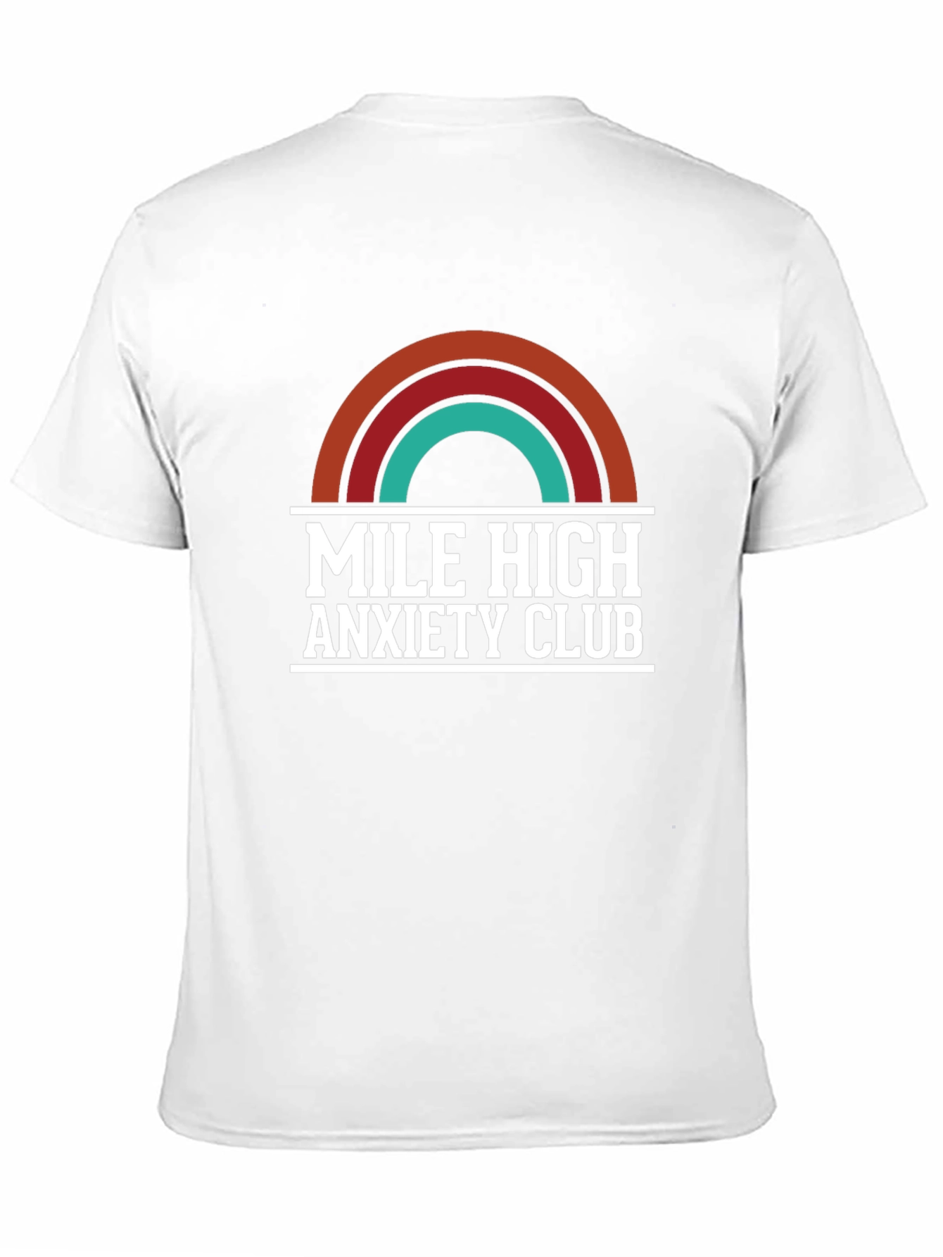 Black Mile High Anxiety Club T-Shirt, Retro Design view 11
