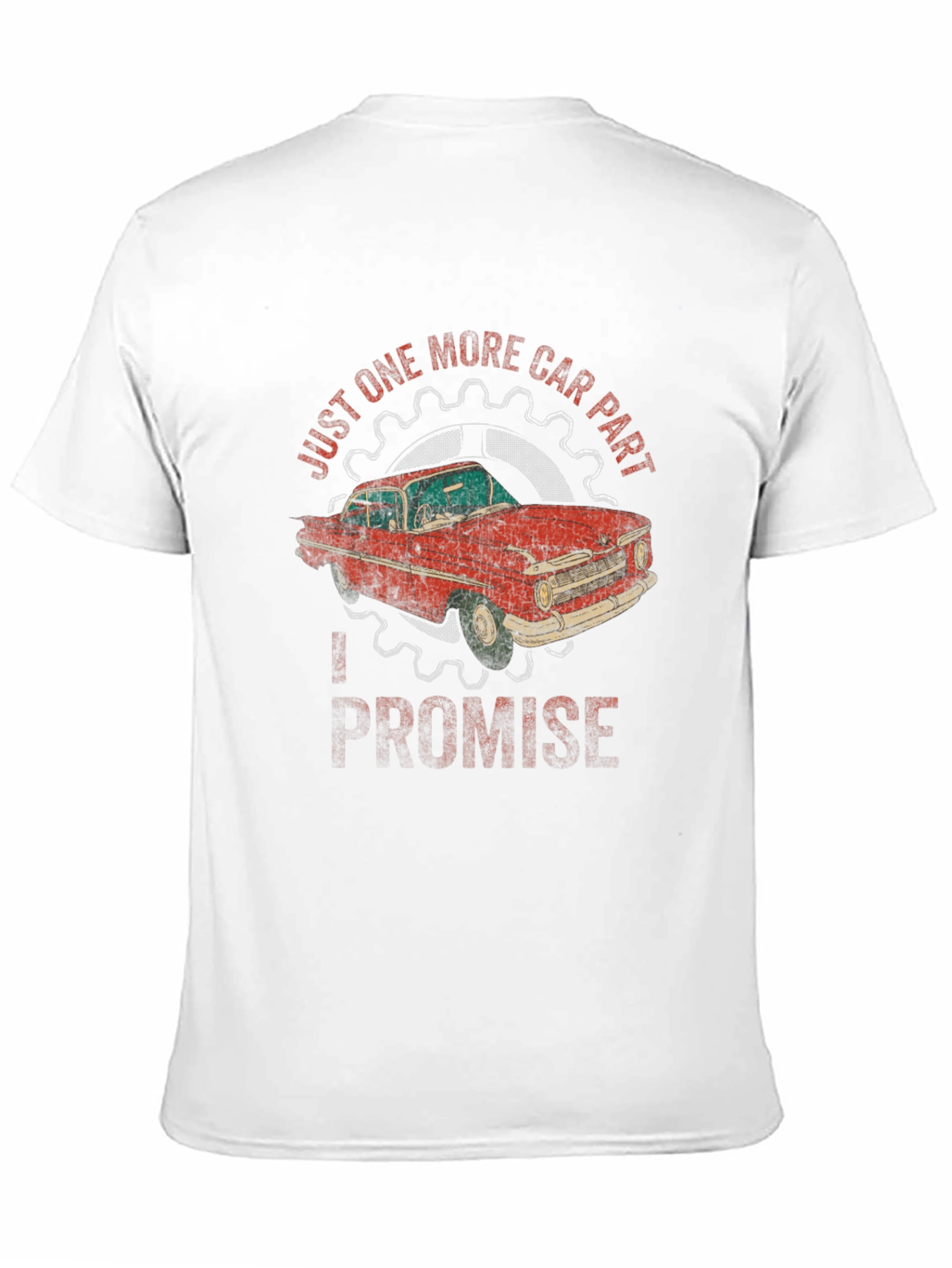 Black Just One More Car Part Promise T-Shirt view 11