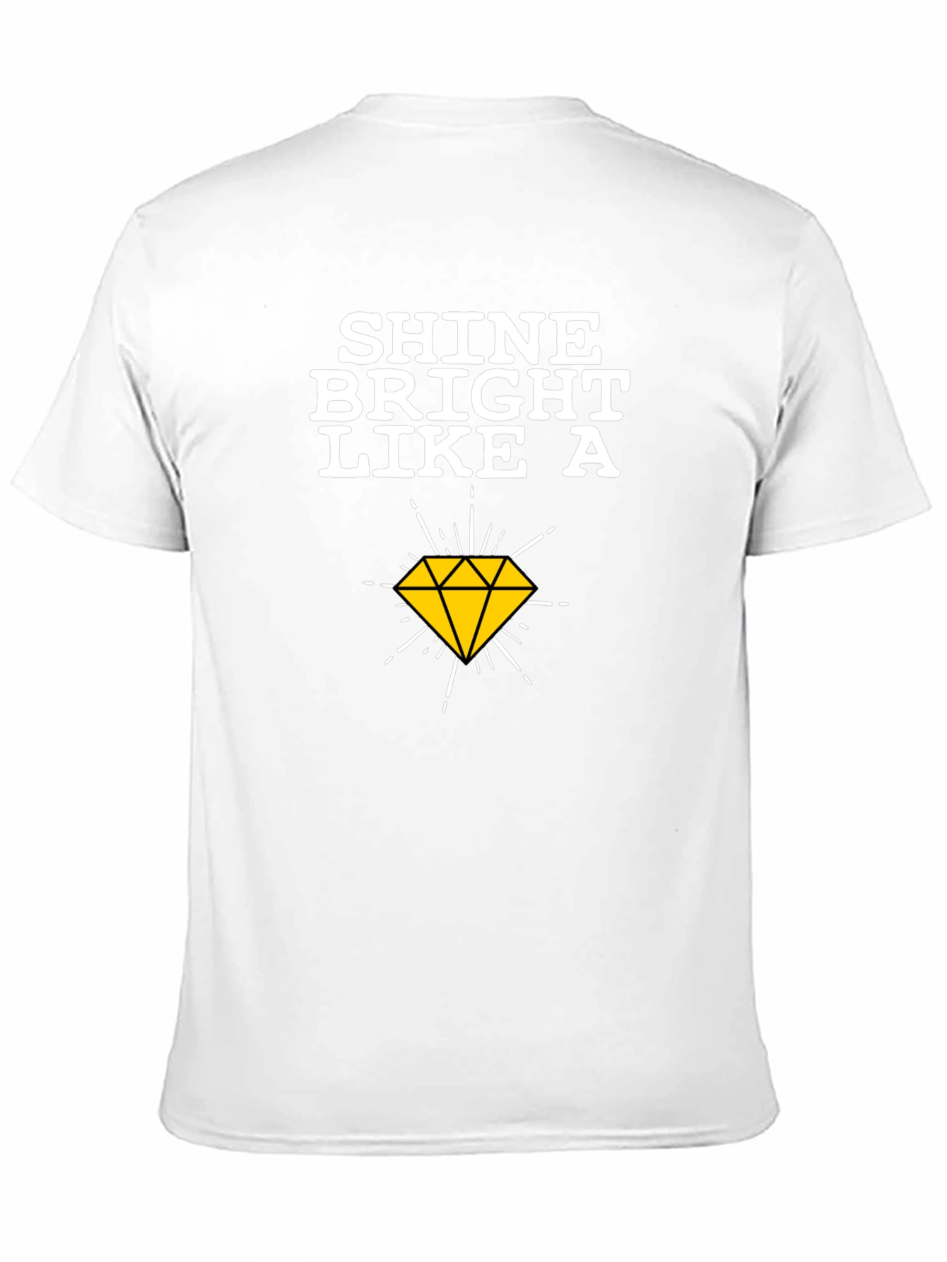 Black Shine Bright Diamond Graphic Tee - Black Cotton Blend view 11