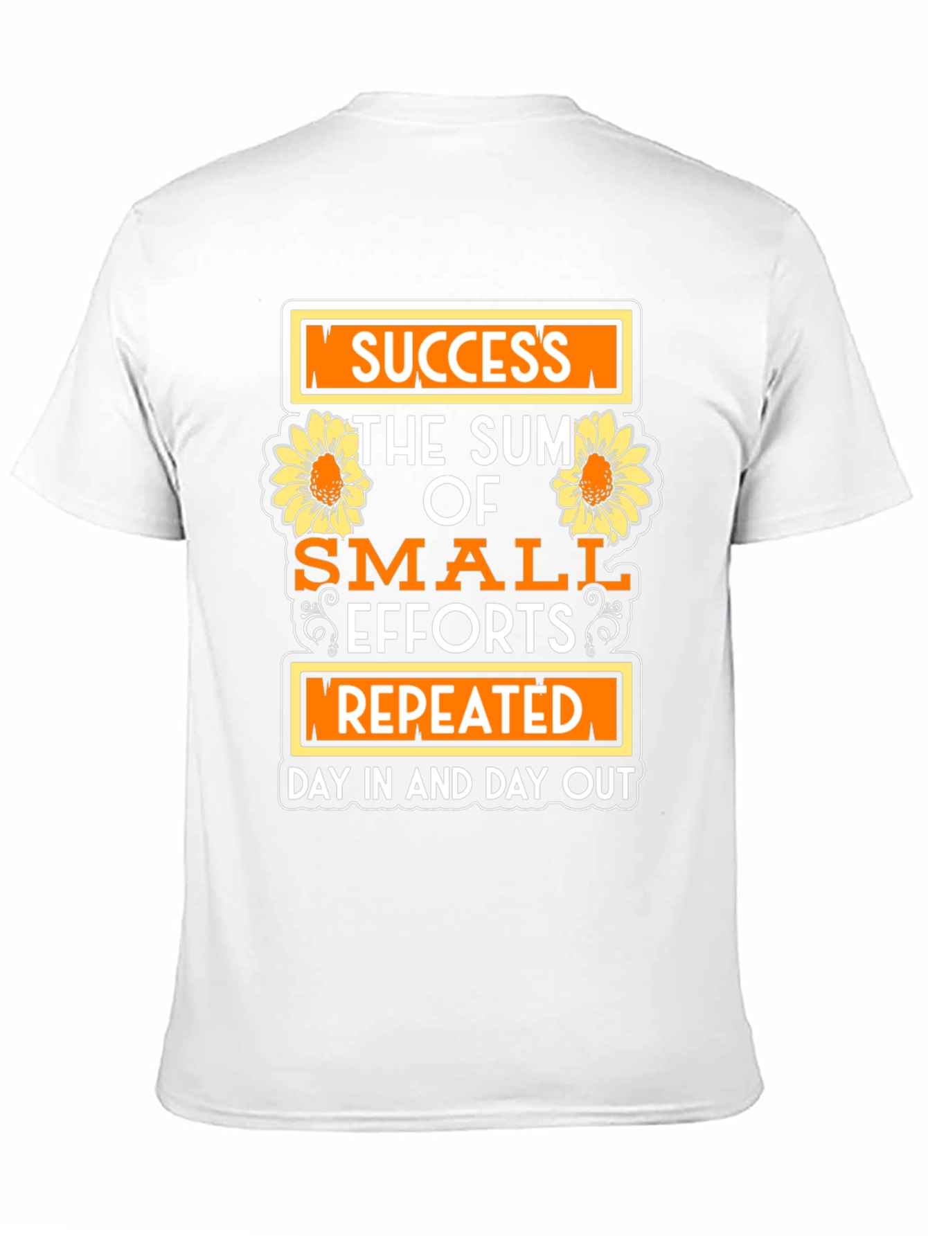 Black Success Motivational T-Shirt with Sunflower Design view 11