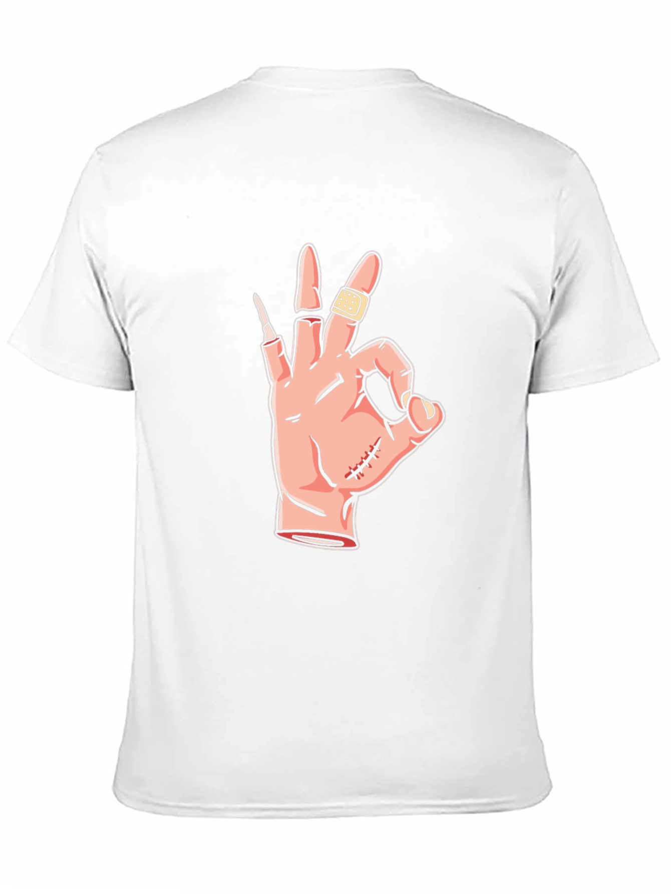 Black Humorous "Okay" Hand Gesture Graphic Tee view 11