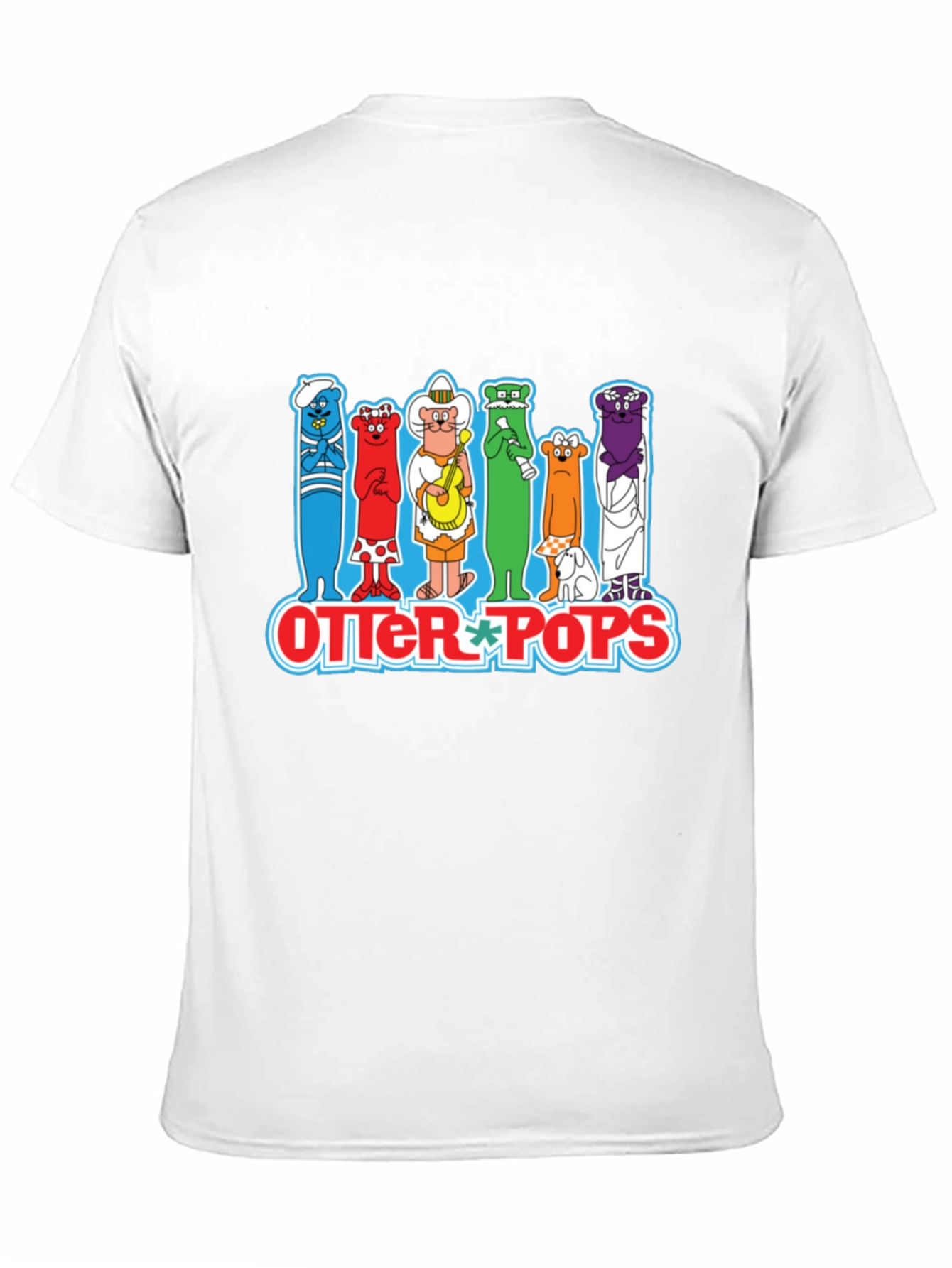Black Otter Pops Graphic T-Shirt Black Cotton Crew Neck view 11